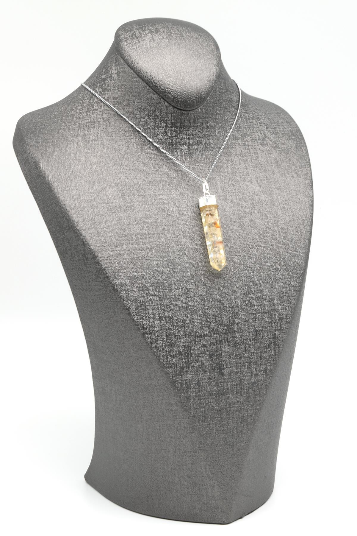 Sitrin Doğal Taş Orgonit Kolye