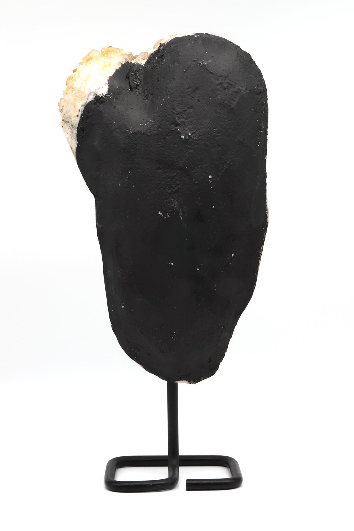 Sitrin Doğal Taş Standlı Ham Parça