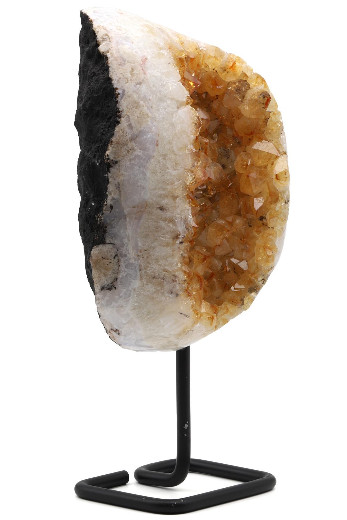 Sitrin Doğal Taş Standlı Ham Parça - 3283 Gr.