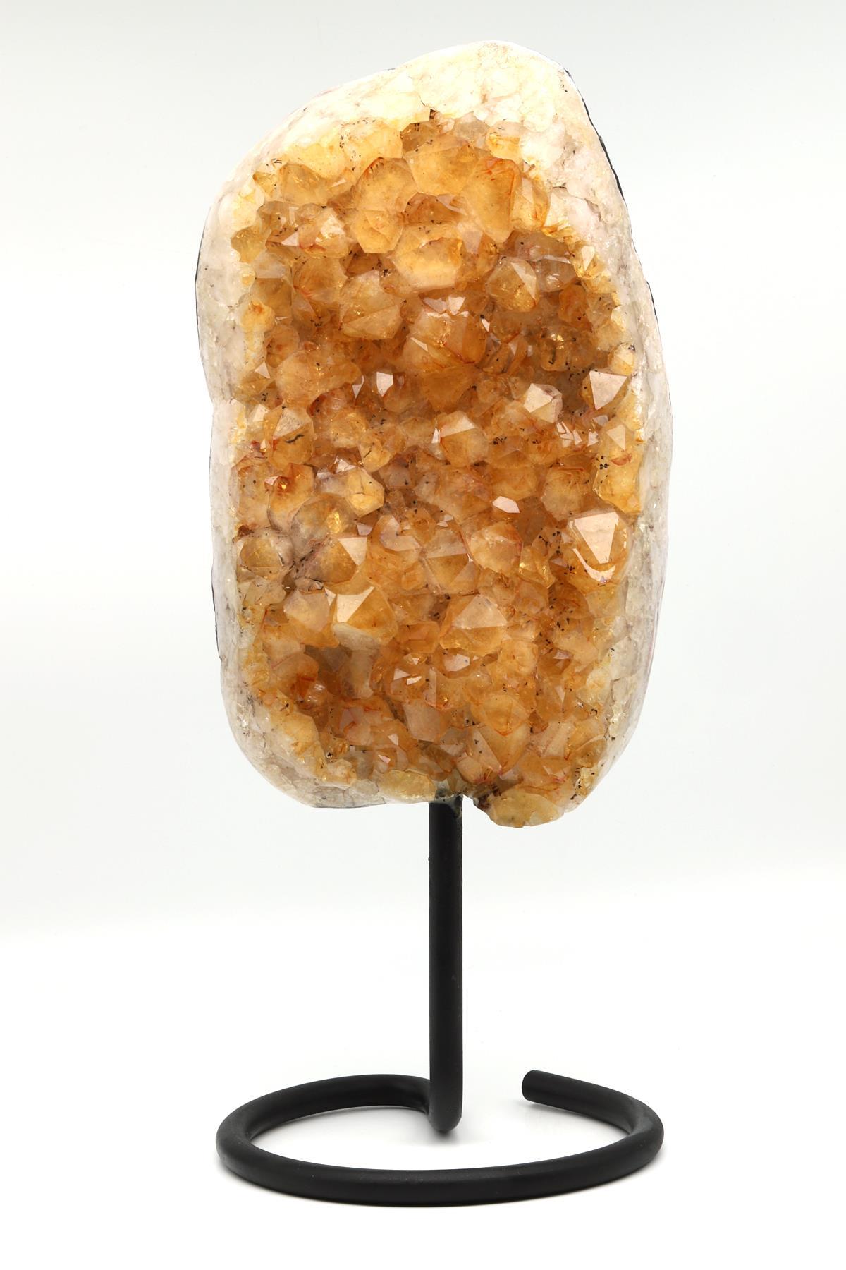 Sitrin Doğal Taş Standlı Ham Parça