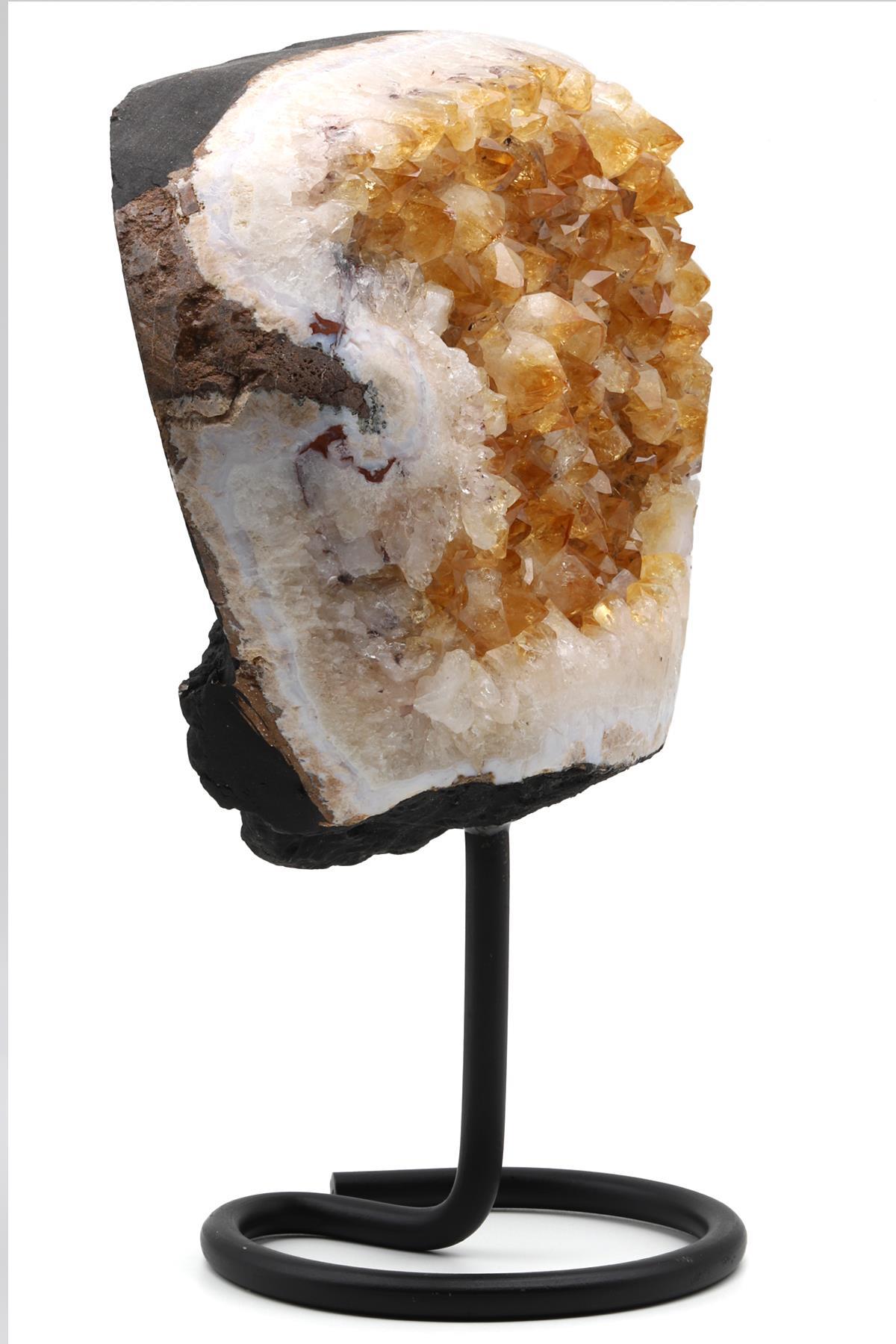 Sitrin Doğal Taş Standlı Ham Parça - 3942 Gr.