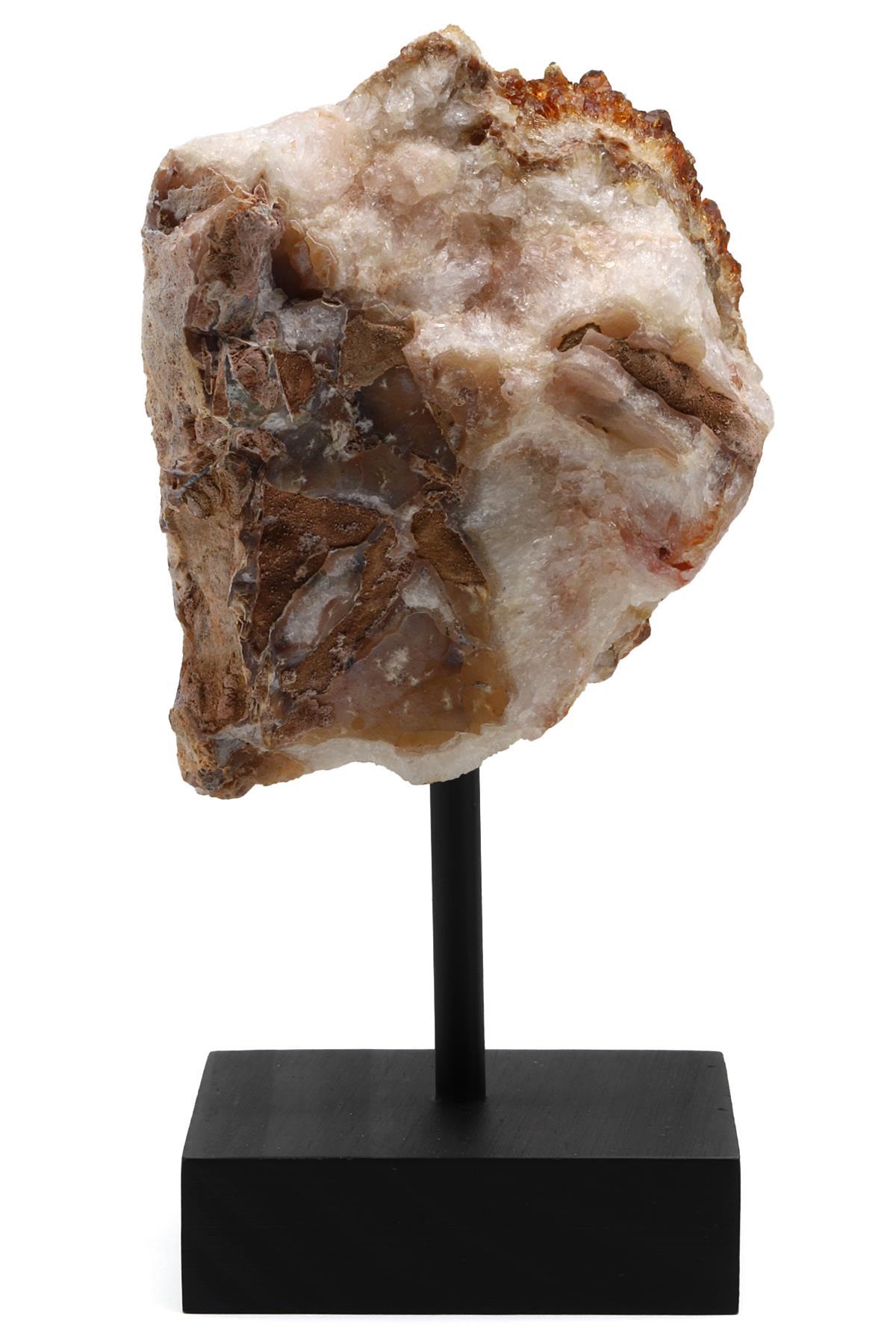 Sitrin Doğal Taş Standlı Ham Parça