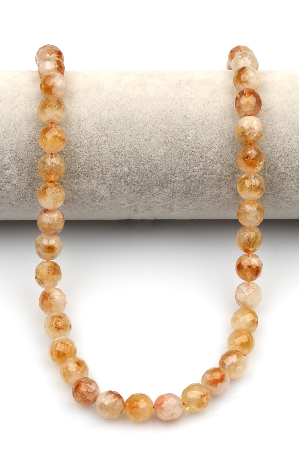 Sitrin Doğaltaş ( AB Kalite ) Dizi 10 mm Fasetli Küre Kesim