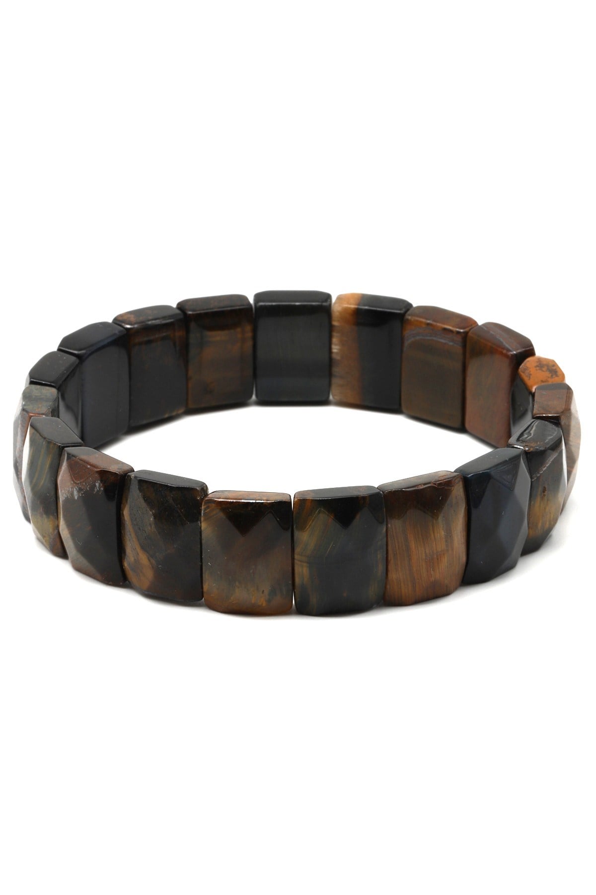 Siyah Kaplan Gözü Doğal Taş Bileklik 11 x 15 mm Özel Kesim - BLK-2402