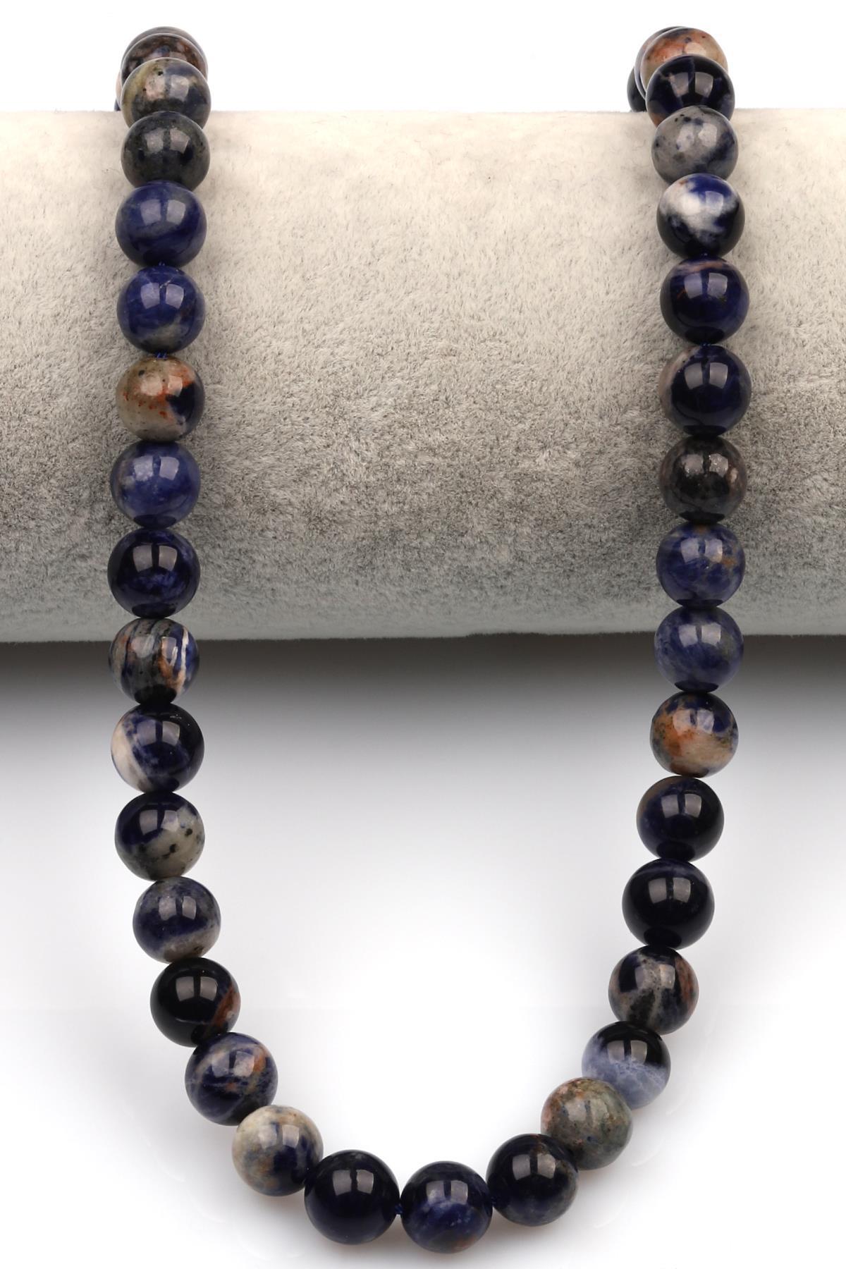 Sodalit (A Kalite) Doğal Taş Dizi 8 mm Küre Kesim