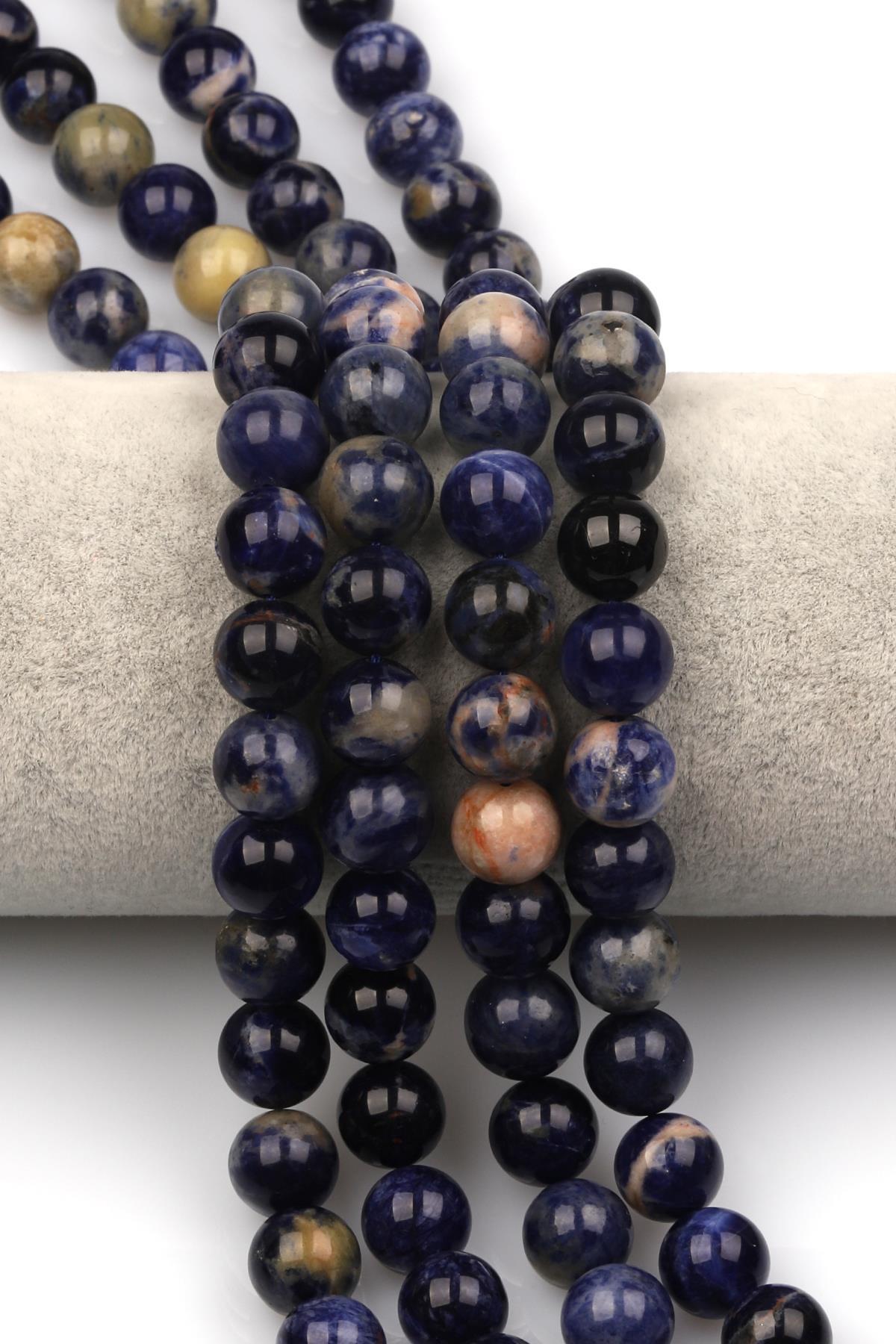 Sodalit ( A Kalite ) Doğaltaş Dizi 10 mm Küre Kesim