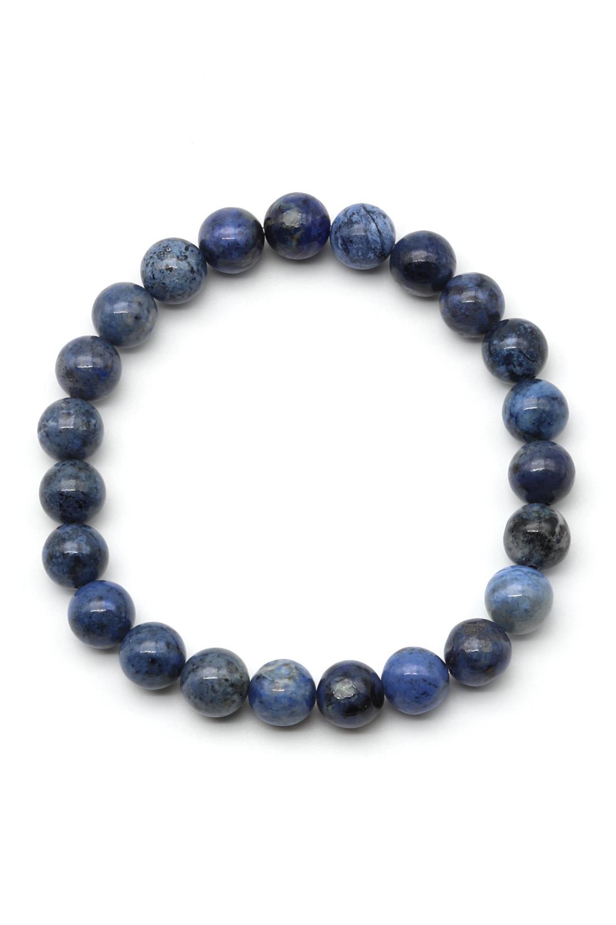 Sodalit Doğal Taş Bileklik 8 mm Küre Kesim