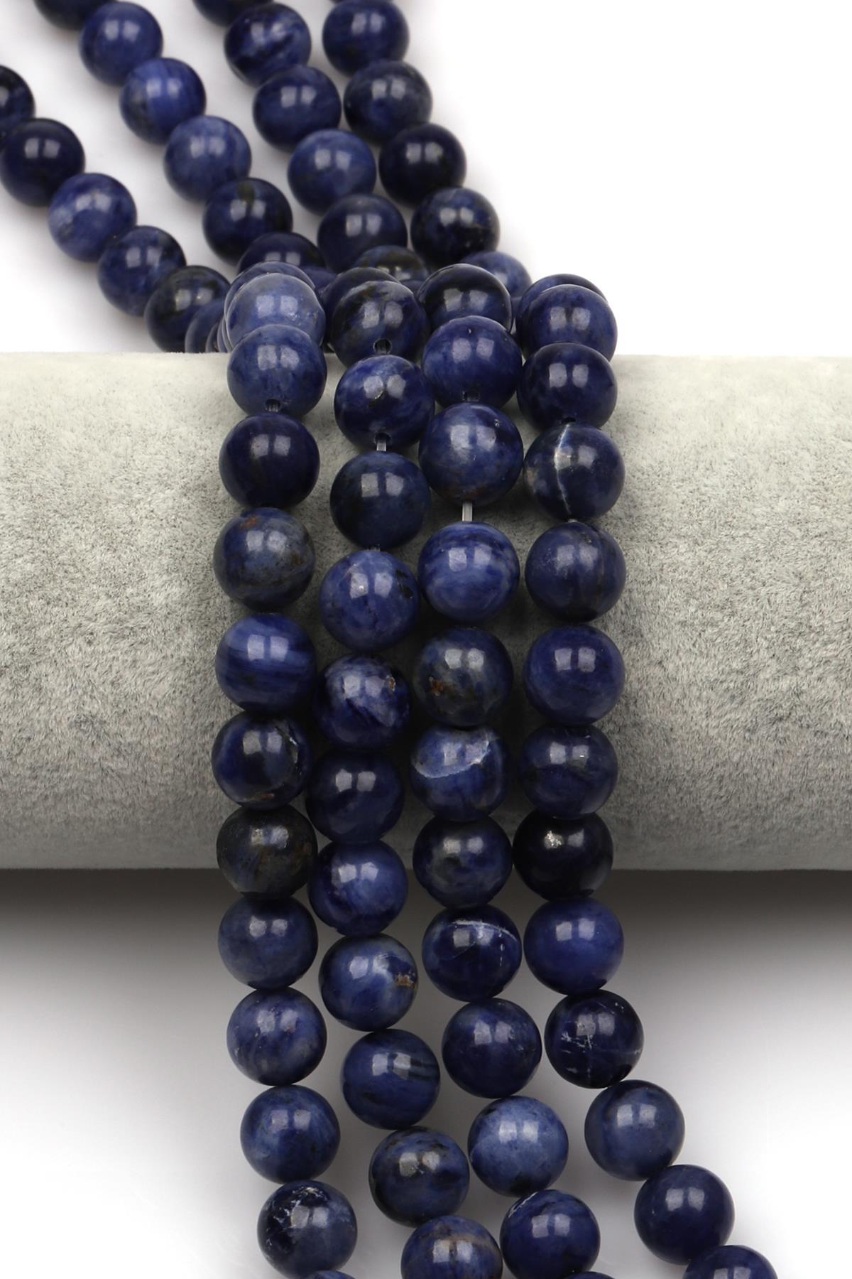 Sodalit Doğal Taş Dizi 10 mm Küre Kesim