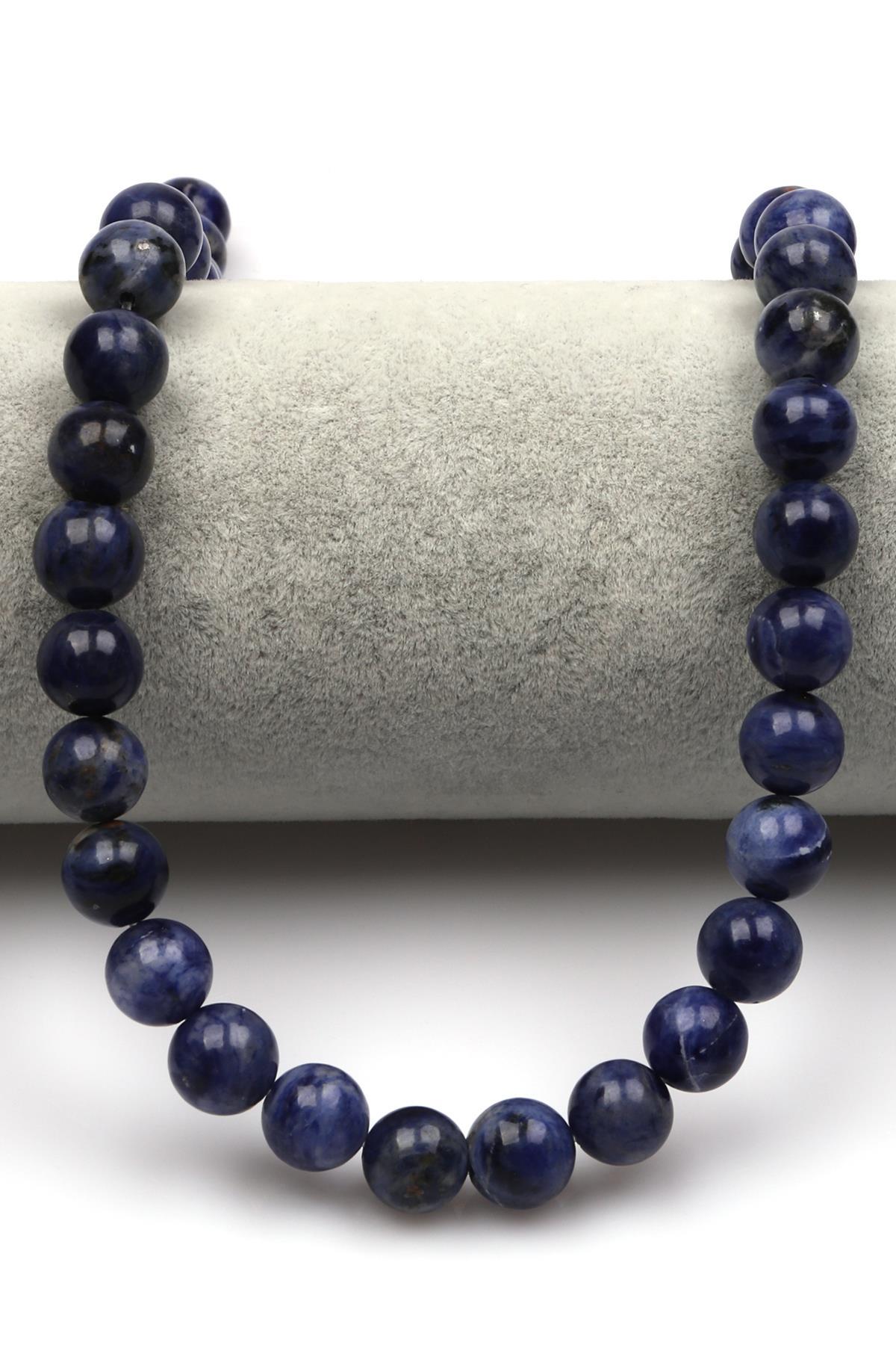 Sodalit Doğal Taş Dizi 10 mm Küre Kesim