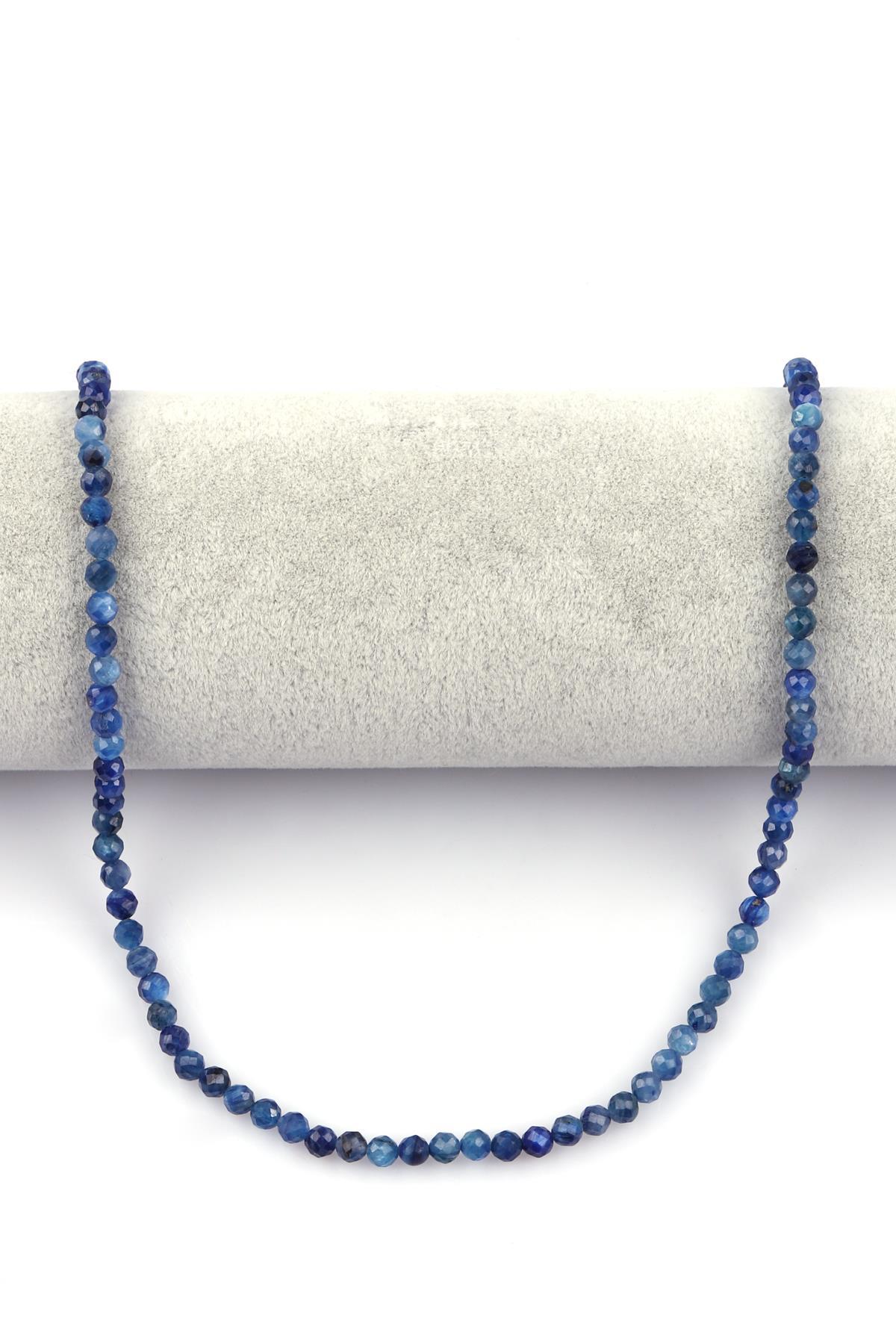 Sodalit Doğal Taş Dizi 4 mm Fasetli Kesim