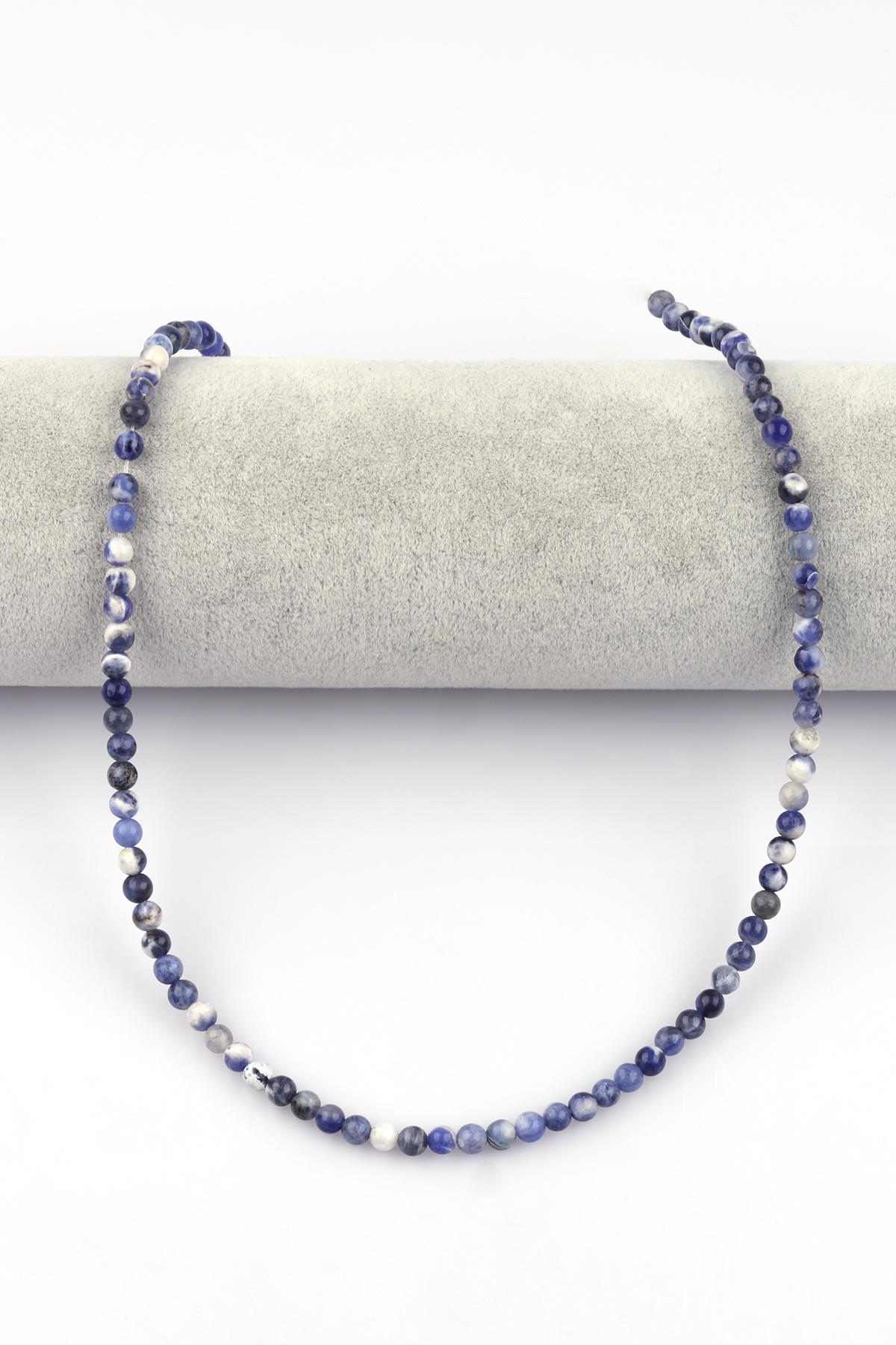 Sodalit Doğal Taş Dizi 4 mm Küre Kesim