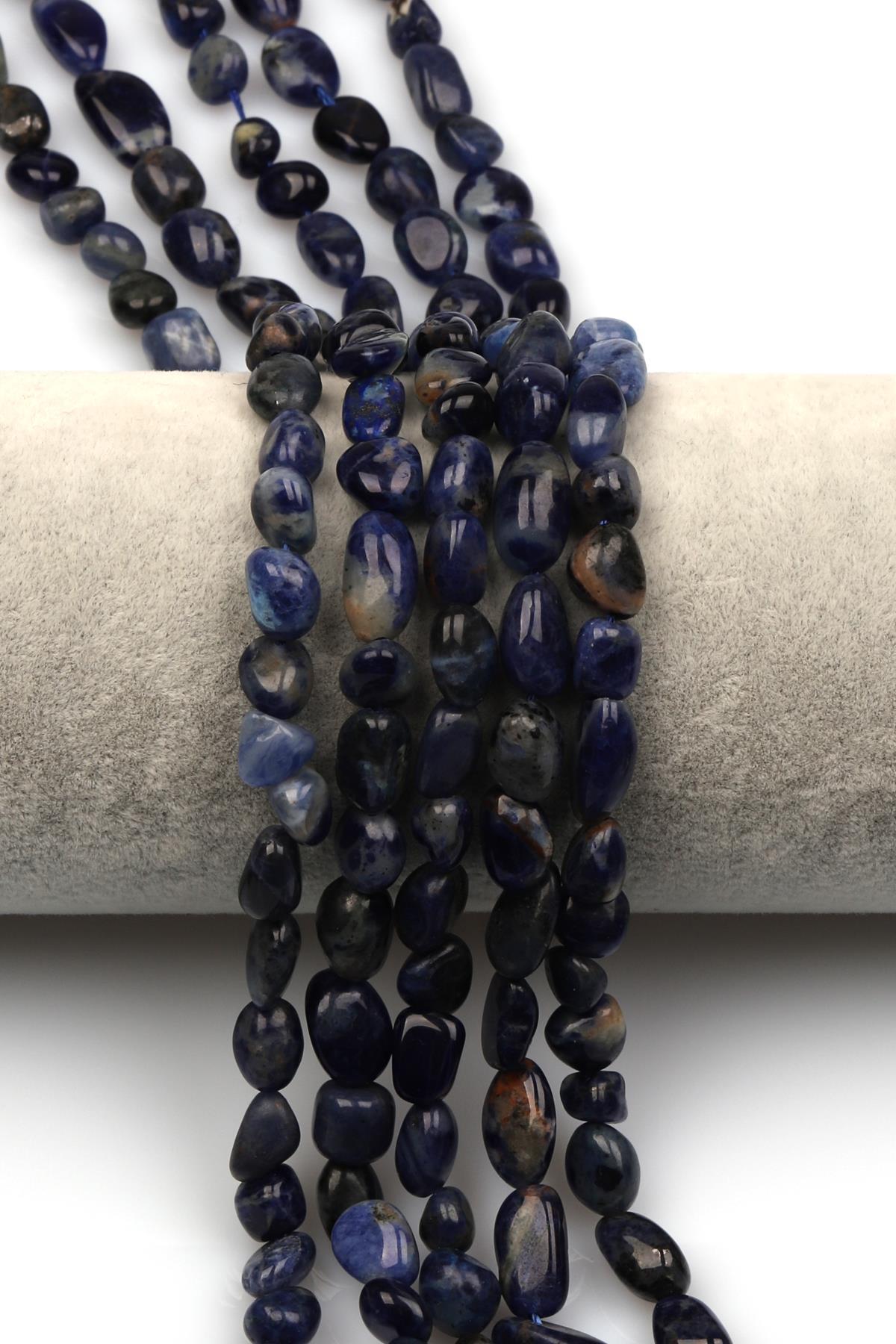 Sodalit Doğal Taş Dizi 6 x 8 mm Mercimek Kesim