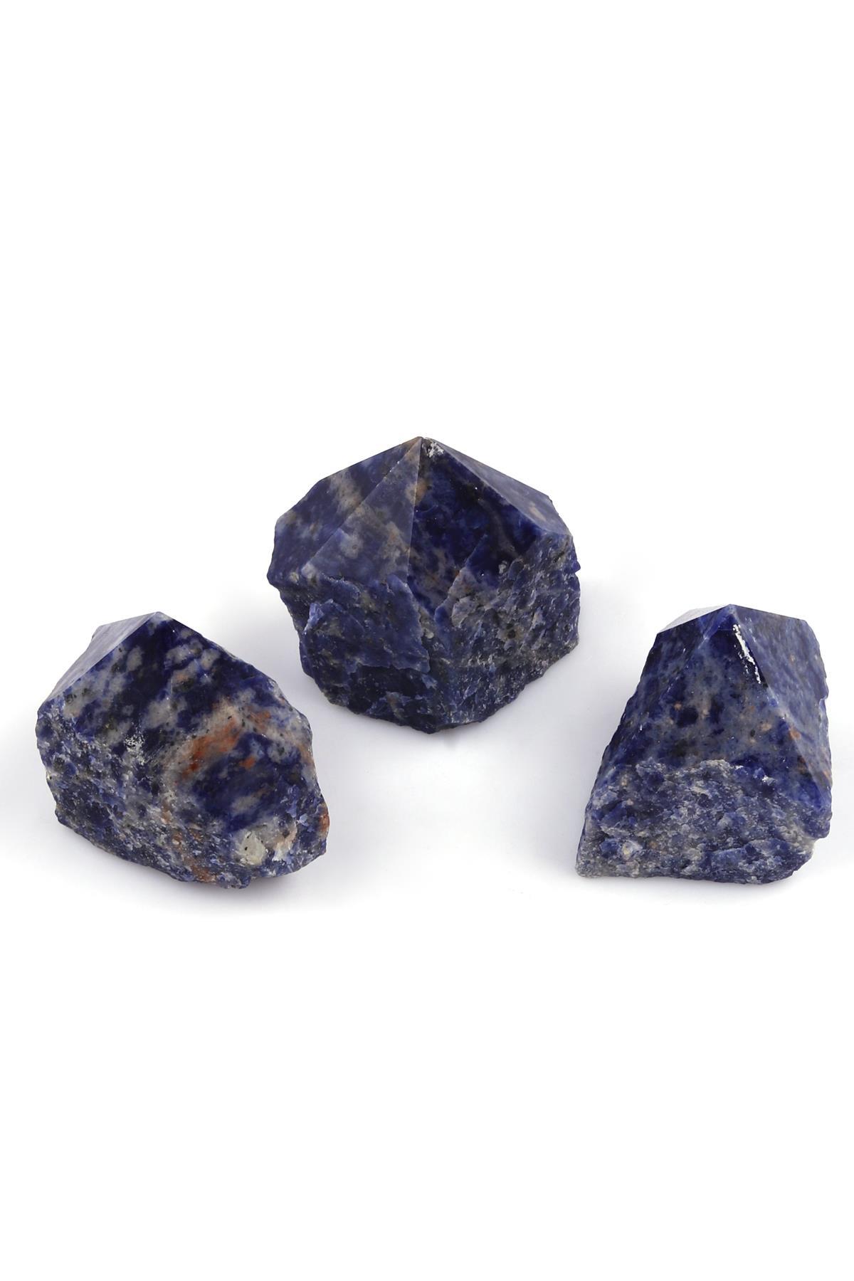 Sodalit Doğal Taş Obelisk Ham Parça