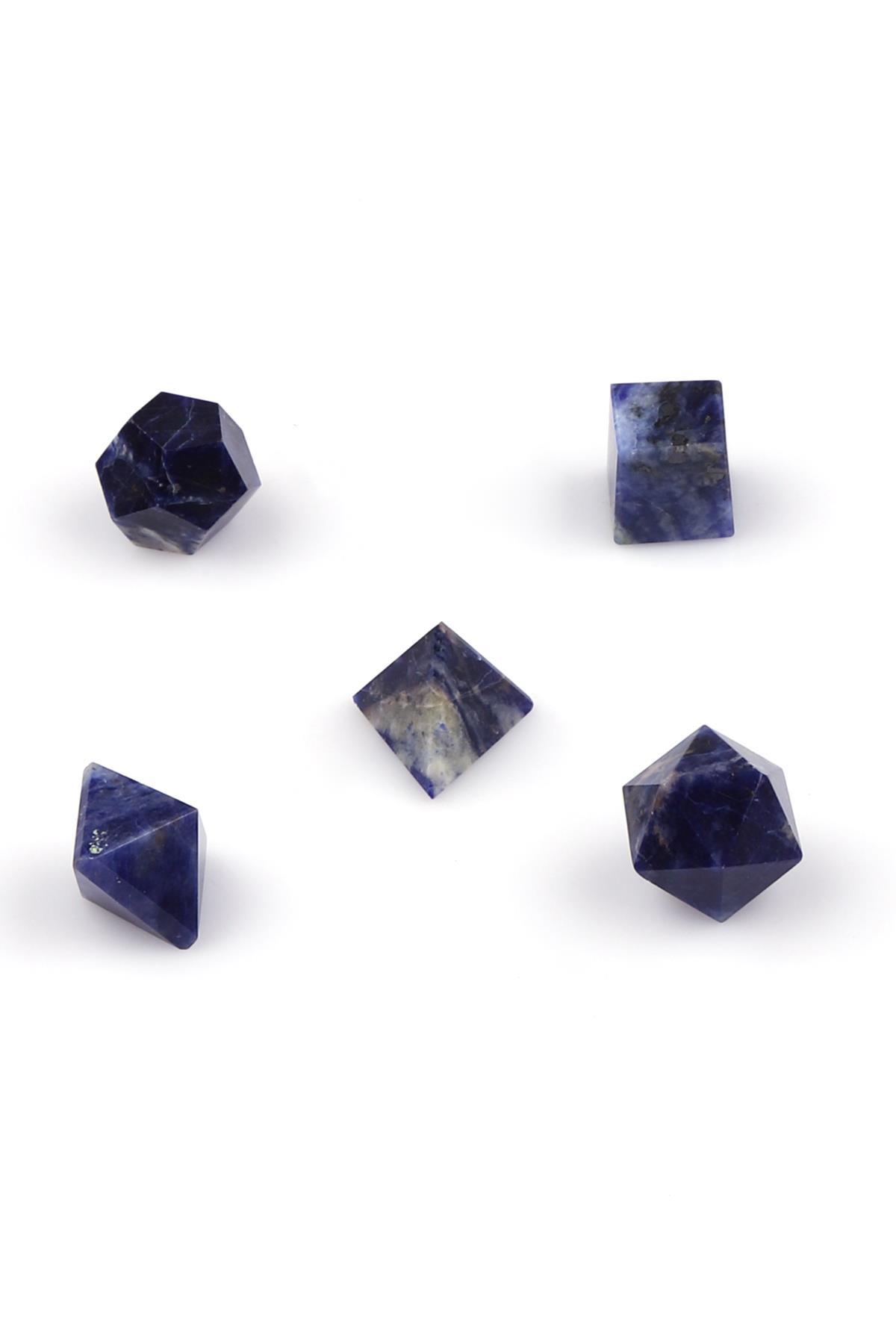 Sodalit Doğal Taş Platonik Set