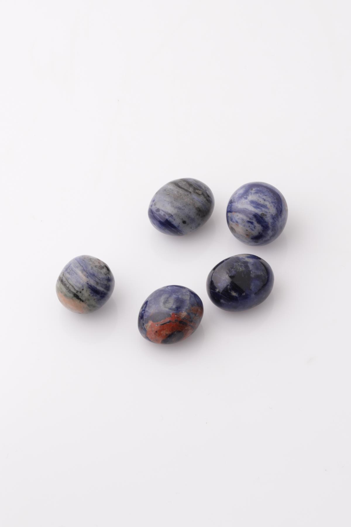 Sodalit Doğal Taş Tamburlanmış Parça - Tımbıl