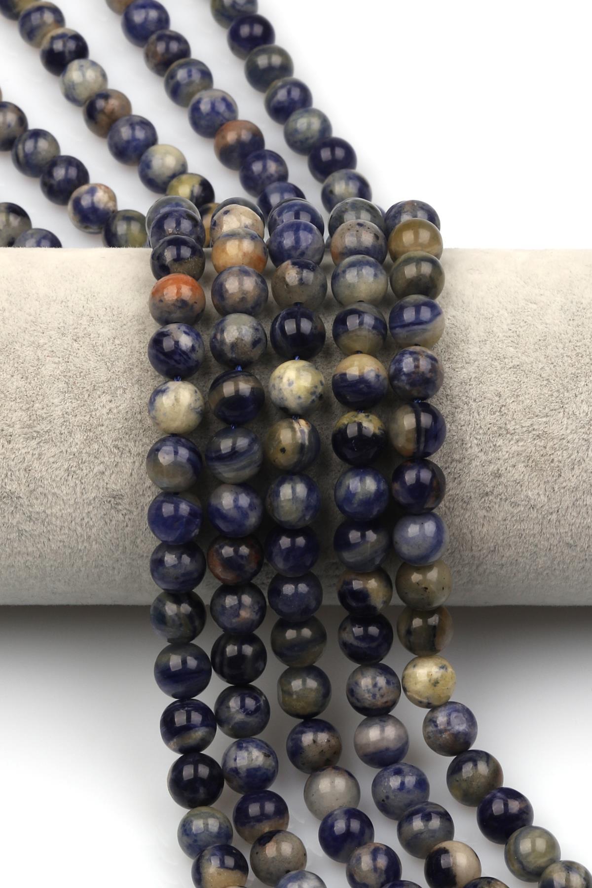 Sodalit Doğaltaş Dizi 8 mm Küre Kesim