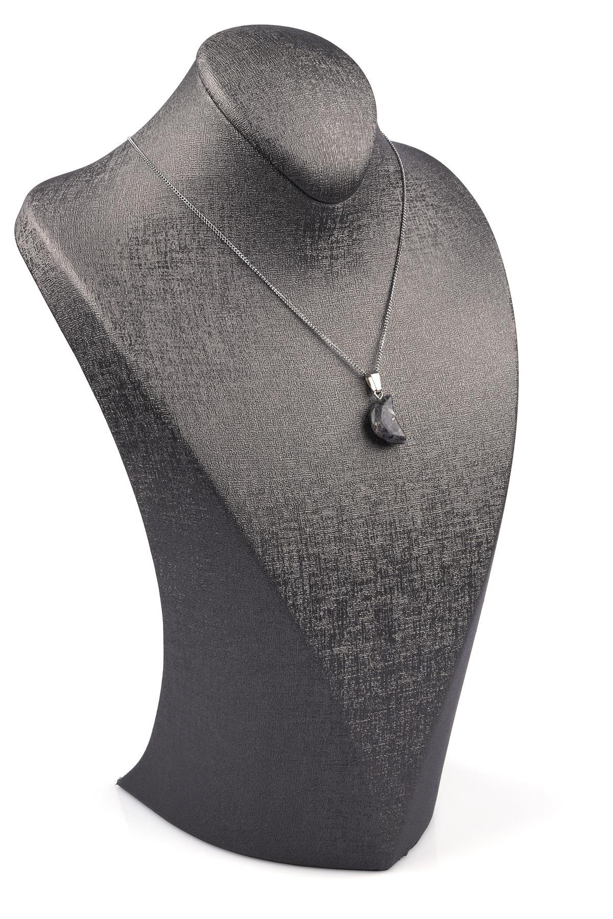 Spektrolit Doğal Taş Ay Model Kolye