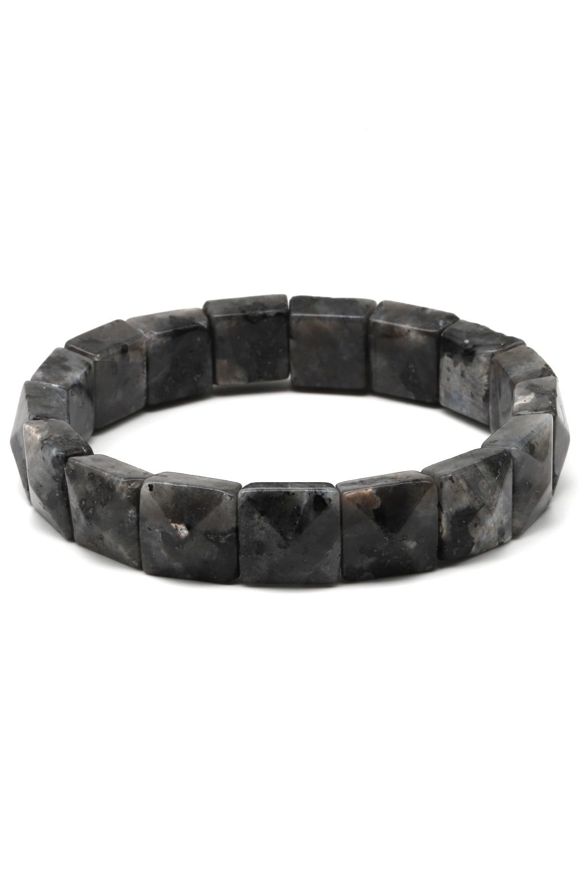 Spektrolit Doğal Taş Bileklik 12 x 12 mm Özel Kesim - BLK-2413