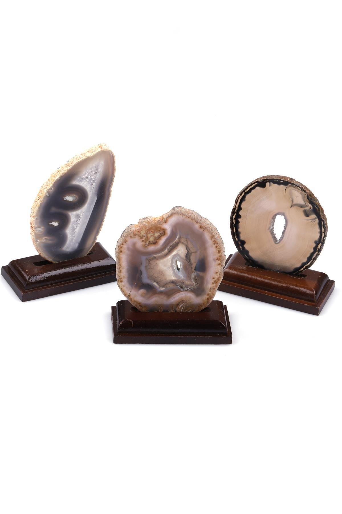 Standlı Akik Doğal Taş Plaka