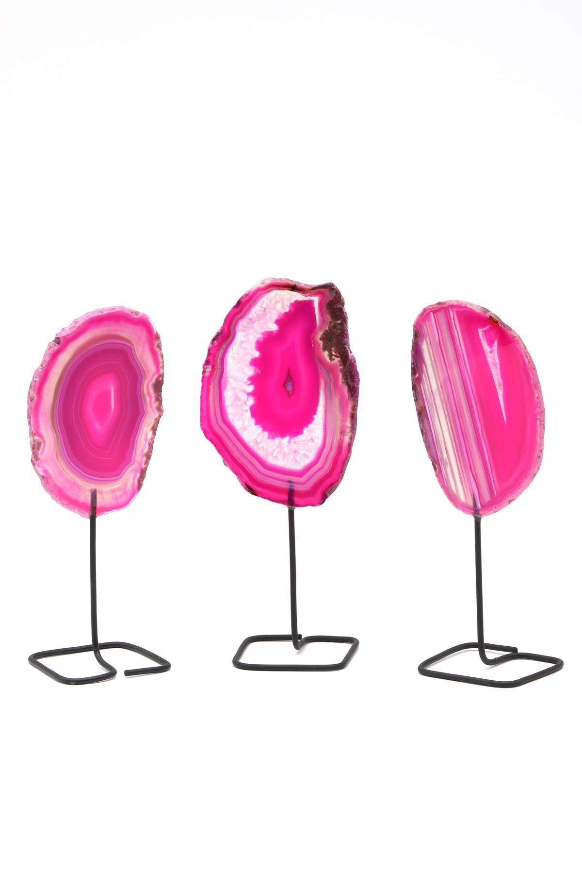 Standlı Akik Doğal Taş Plaka