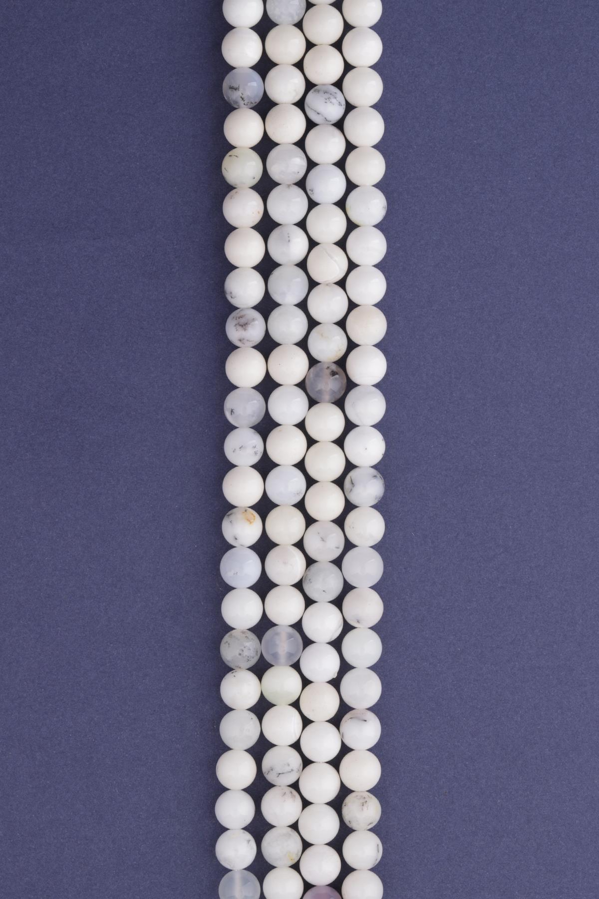 Süt Opal Doğal Taş Dizi 8 mm Küre Kesim