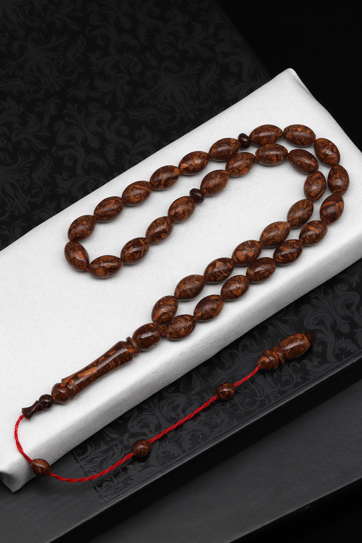 Tarçın Ağacı Kabuğu Tesbih 8 x 12 mm Beyzi Kesim