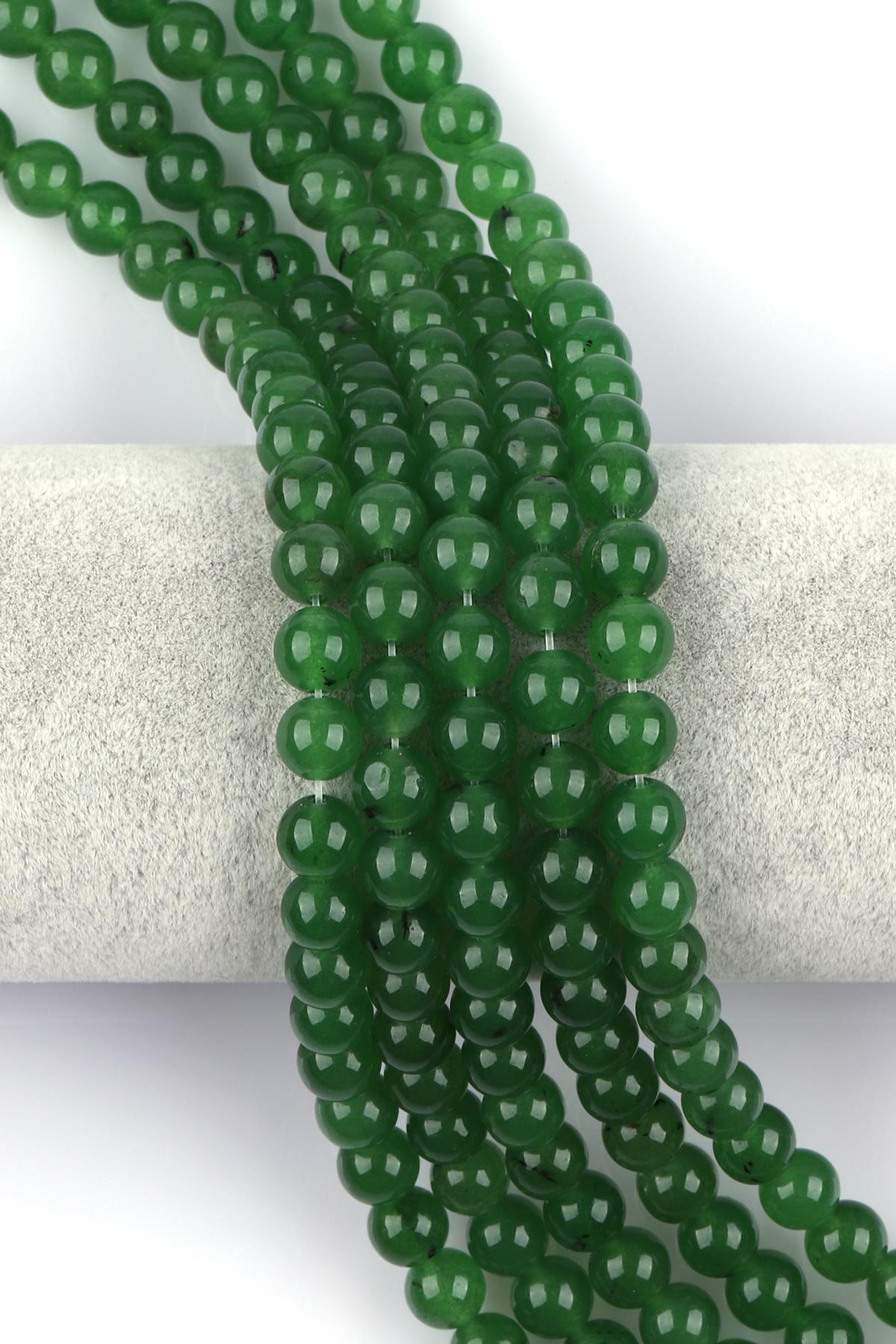 Tayvan Yeşim Doğal Taş Dizi 8 mm Küre Kesim