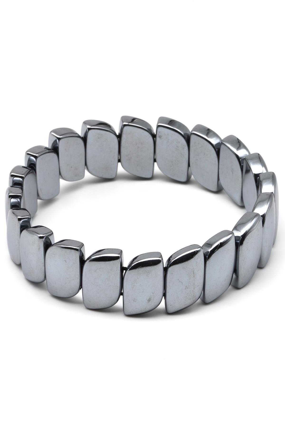 Terahertz Doğal Taş Bileklik 10 x 17 mm Özel Kesim