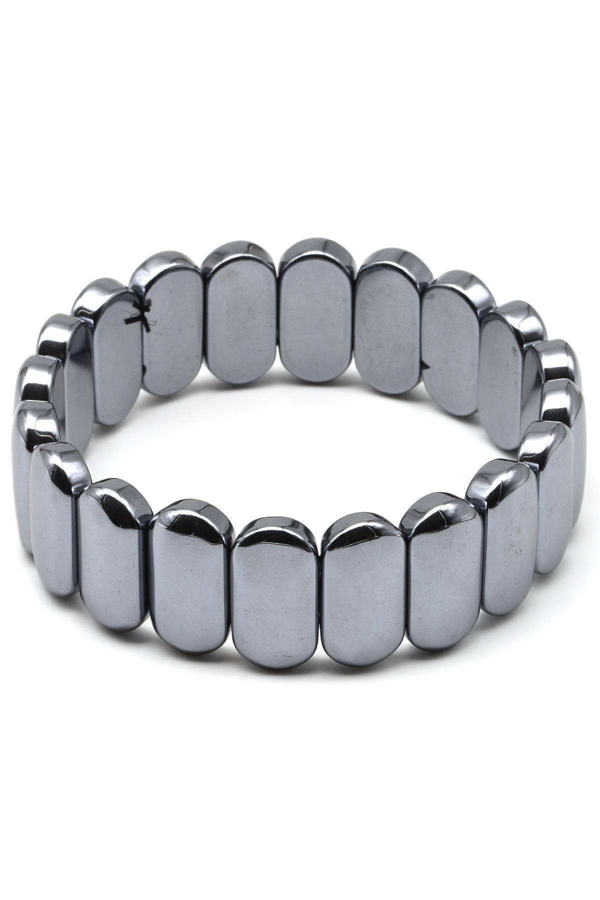 Terahertz Doğal Taş Bileklik 10 x 20 mm Özel Kesim