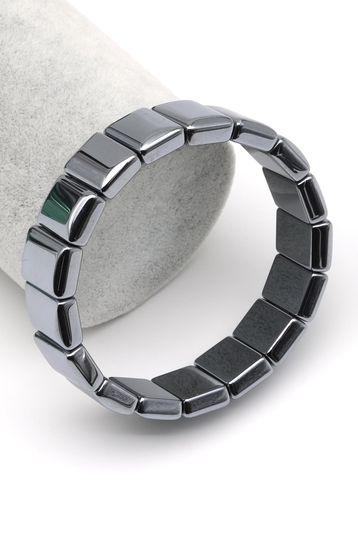 Terahertz Doğal Taş Bileklik 11 x 15 mm Özel Kesim