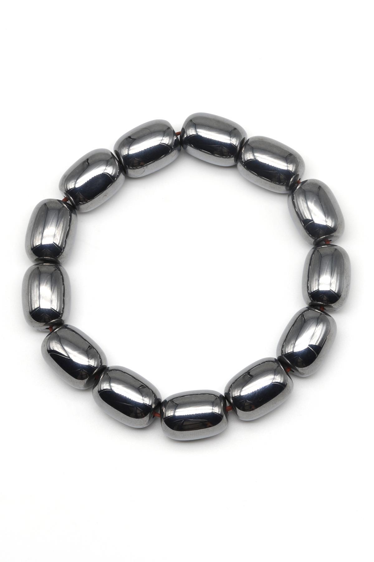 Terahertz Doğal Taş Bileklik 12 x 16 mm Özel Kesim