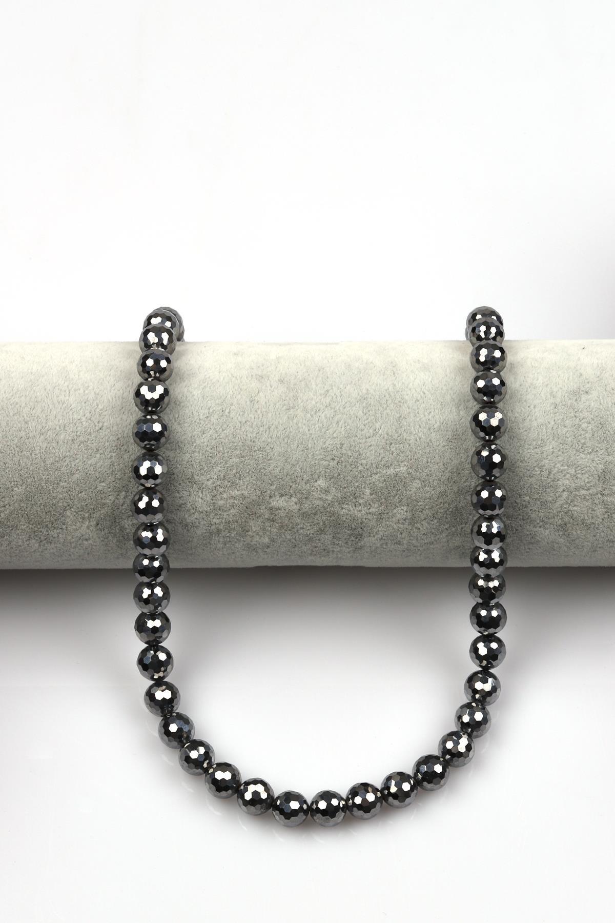 Terahertz Doğal Taş Dizi 8 mm Fasetli Küre Kesim