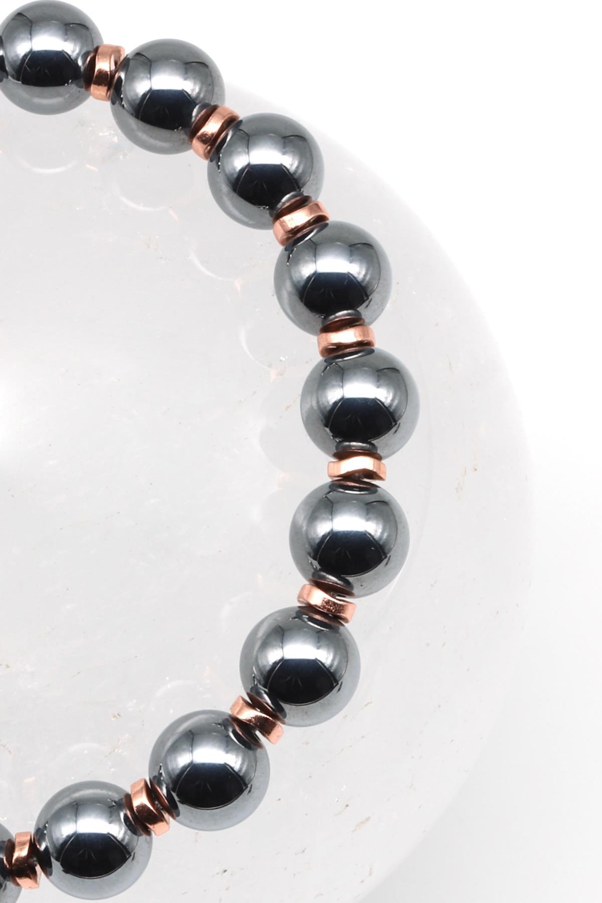 Terahertz Doğal Taş Makrome Örme Bileklik Küre Kesim