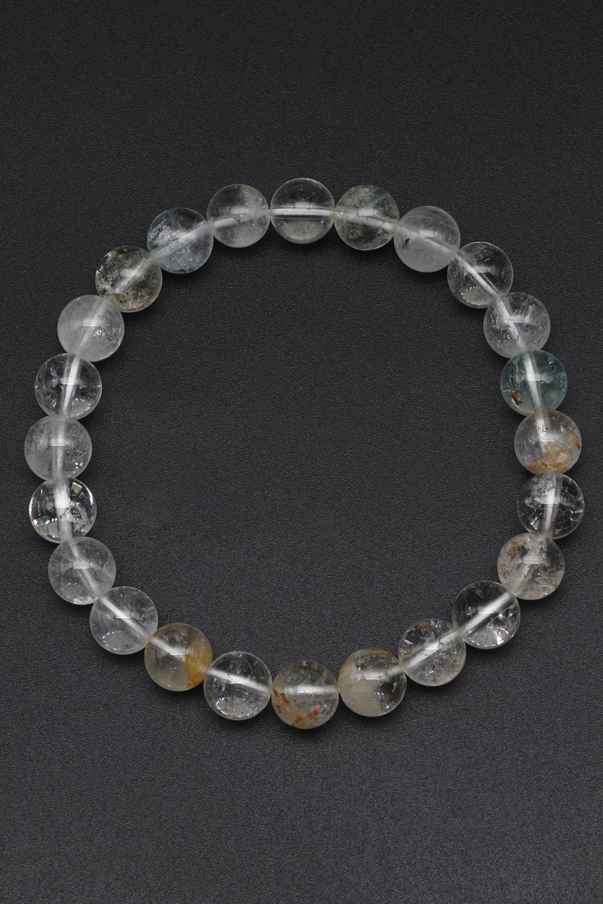 Topaz Doğal Taş Bileklik 8 mm Küre Kesim