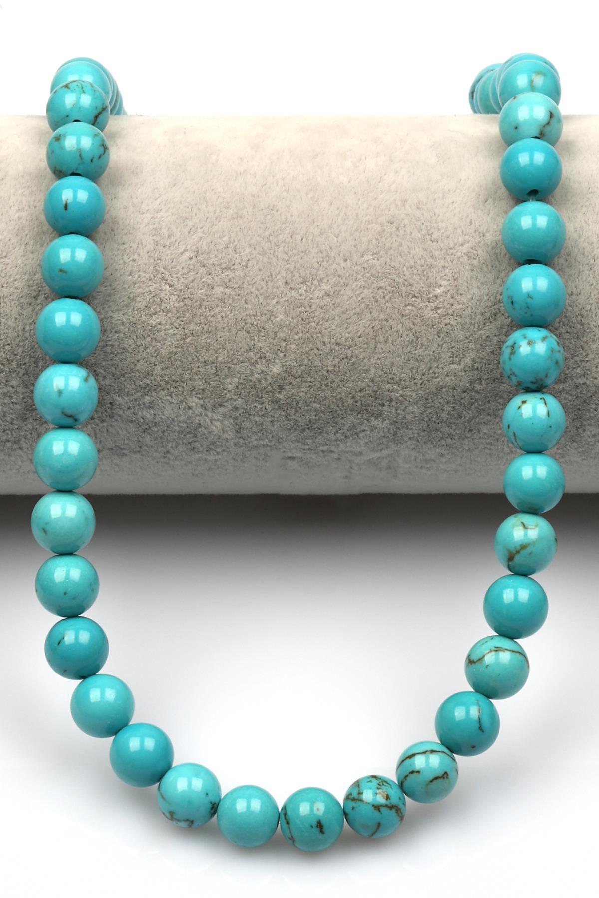 Turkuaz Doğal Taş Dizi 8 mm Küre Kesim