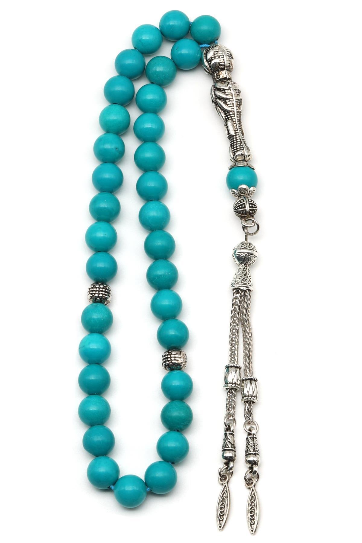 Turkuaz Doğal Taş Tesbih 8 mm Küre Kesim