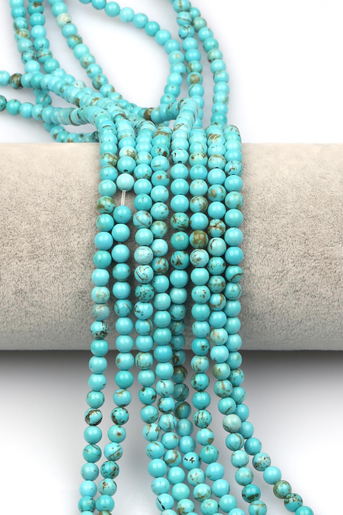 Turkuaz Doğaltaş Dizi 4 mm Küre Kesim