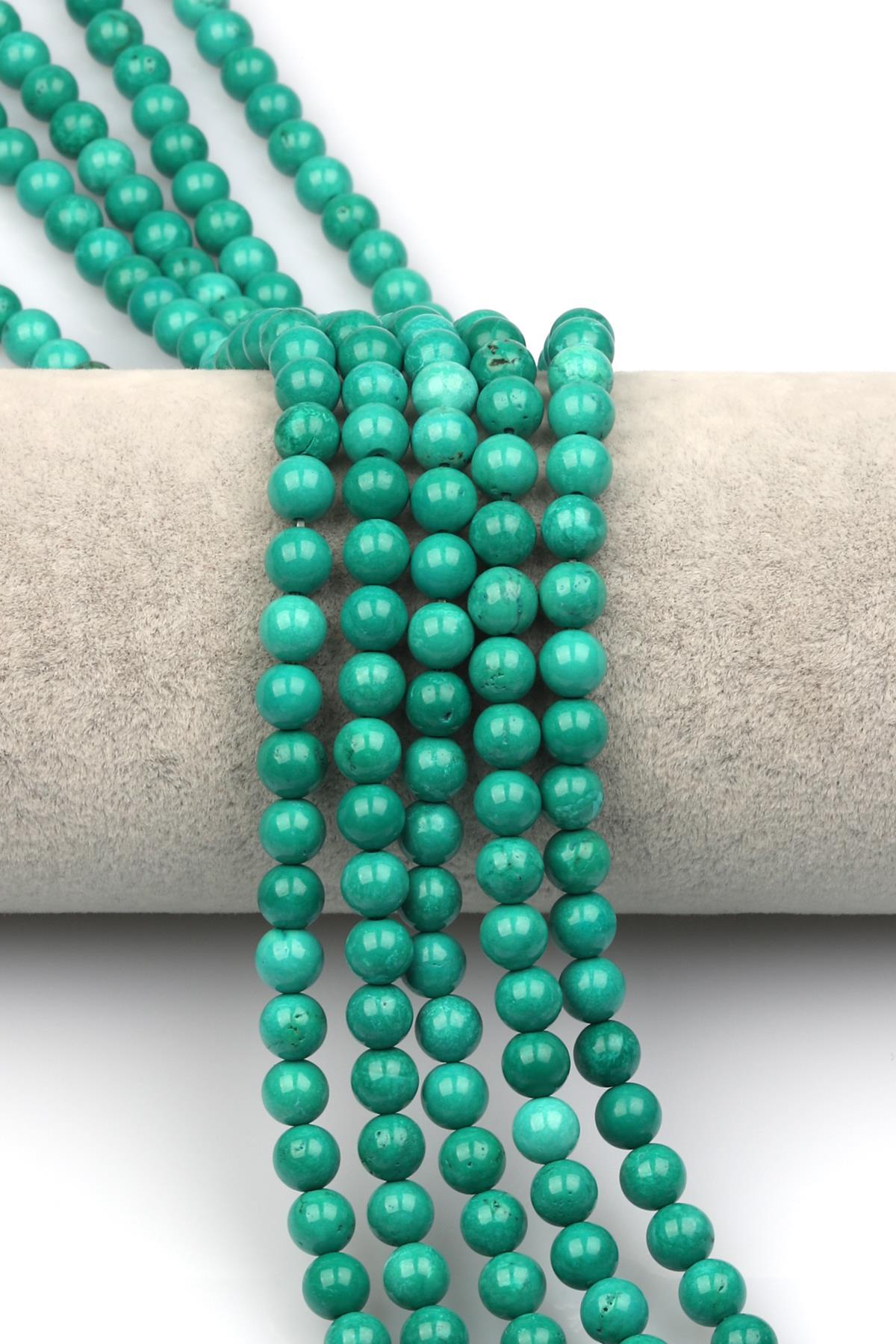 Turkuaz Doğaltaş Dizi 6 mm Küre Kesim