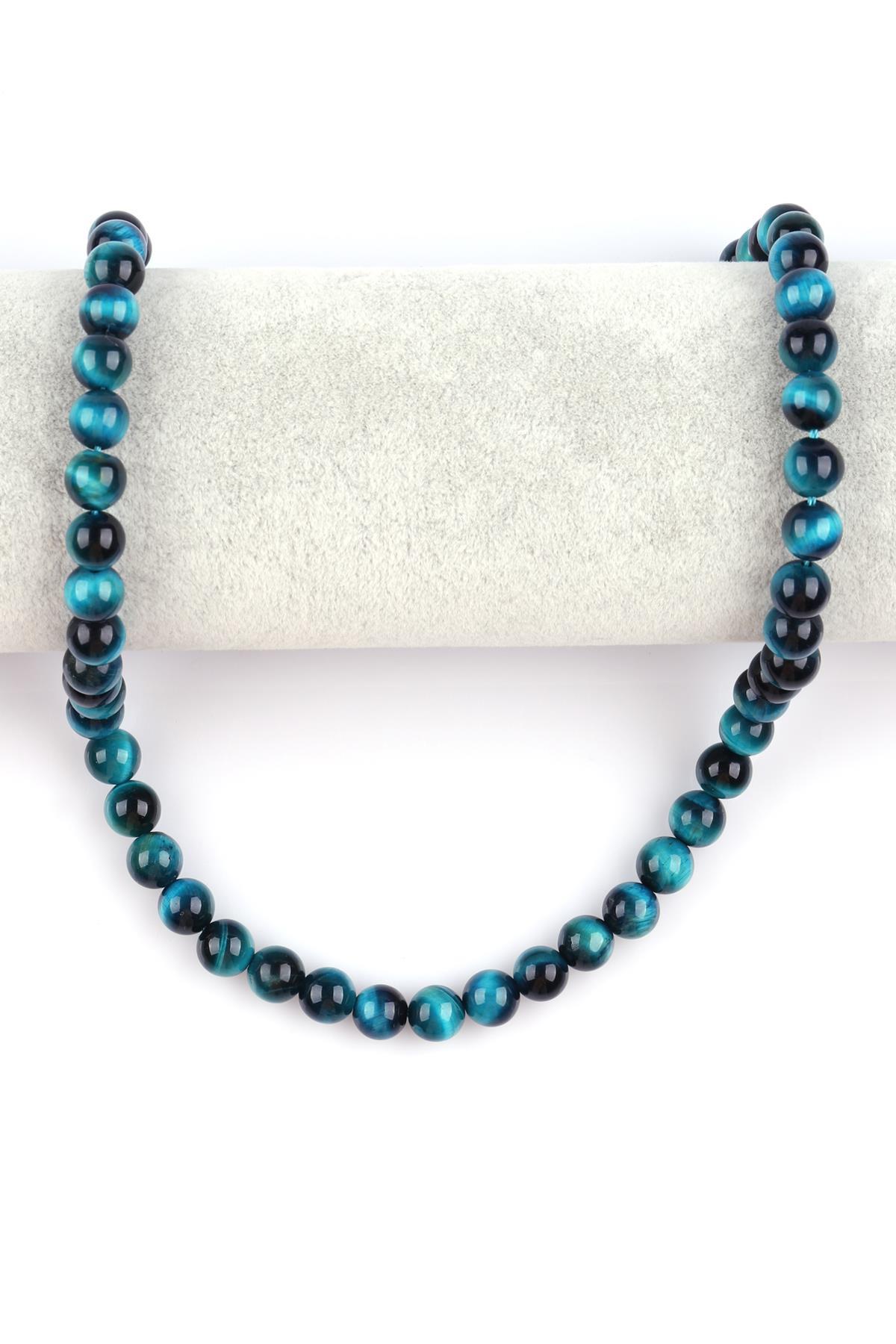 Turkuaz Kaplan Gözü Doğal Taş 8 mm Küre Kesim