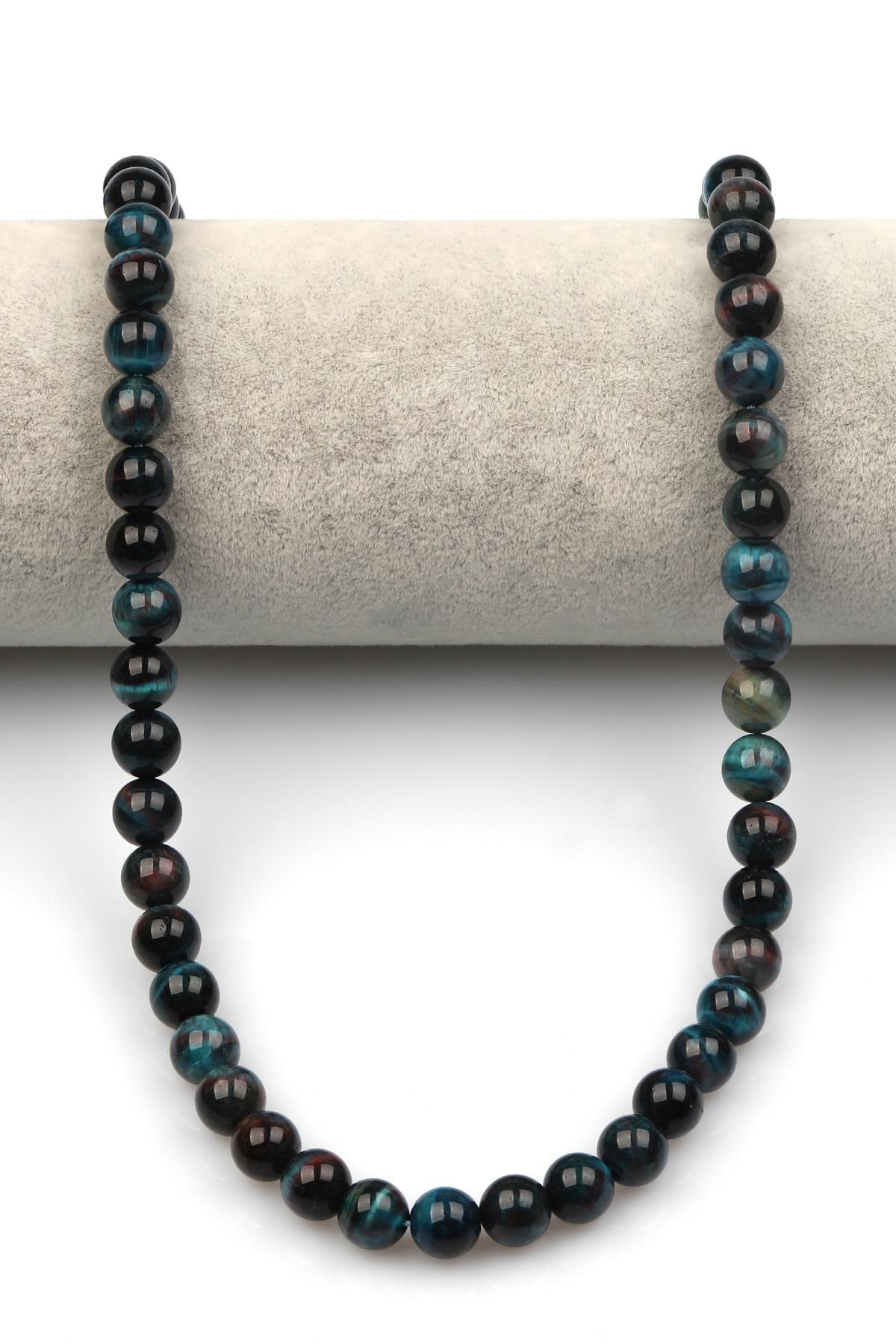 Turkuaz Kaplan Gözü Doğaltaş Dizi 8 mm Küre Kesim