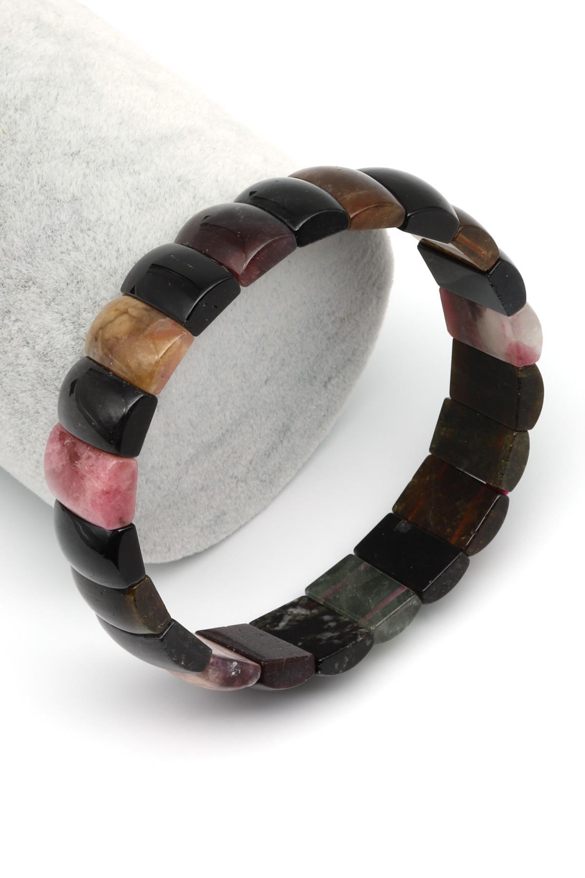 Turmalin Doğal Taş Bileklik 9 x 15 mm Özel Kesim