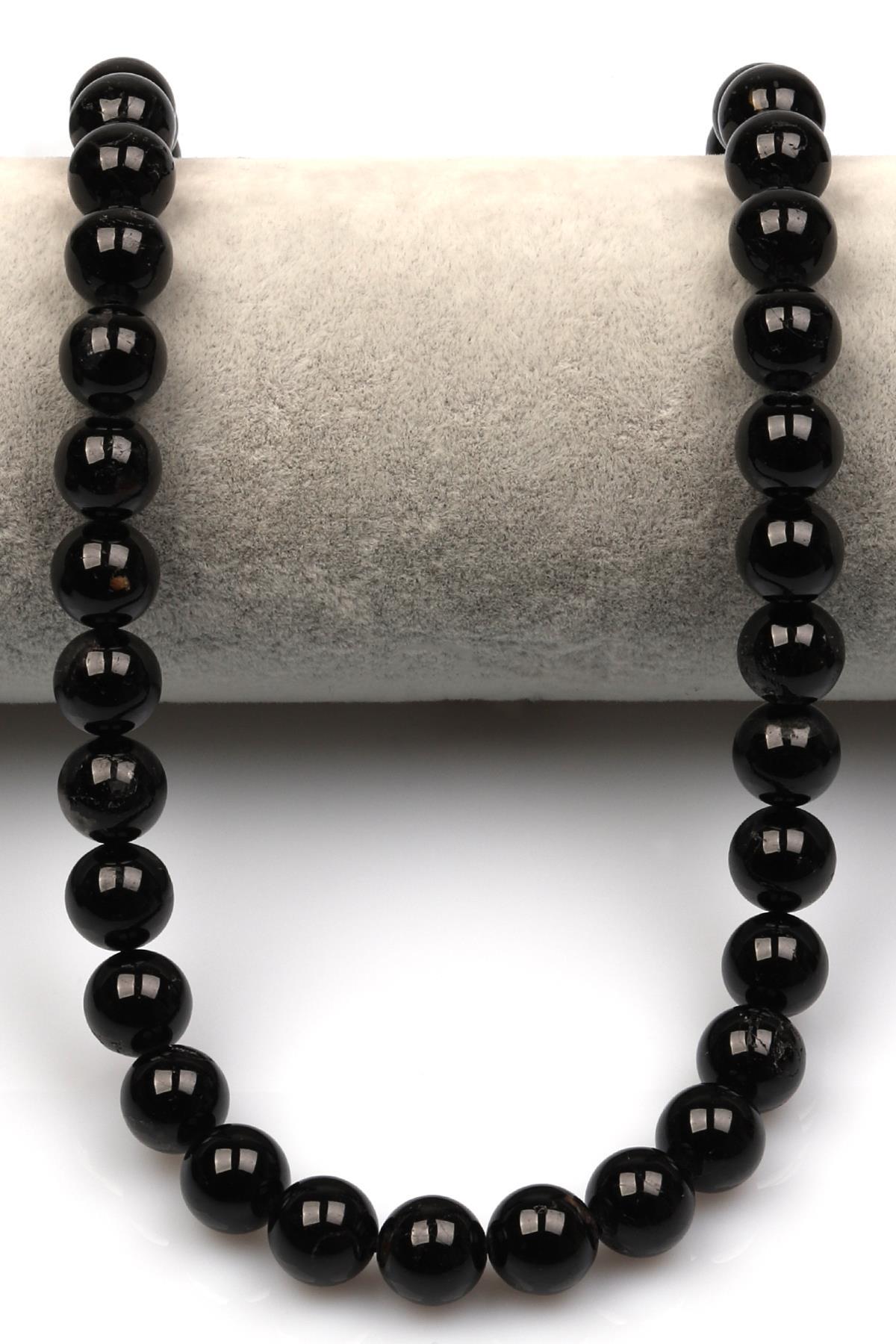 Turmalin Doğal Taş Dizi 10 mm Küre Kesim