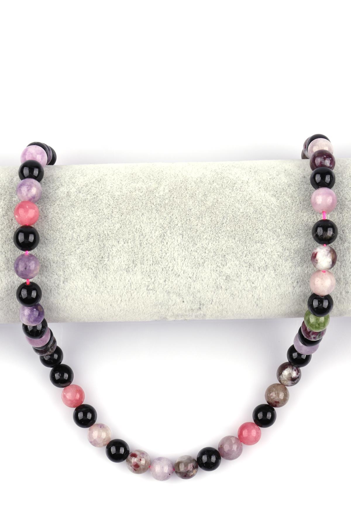 Turmalin Doğal Taş Dizi 8 mm Küre Kesim