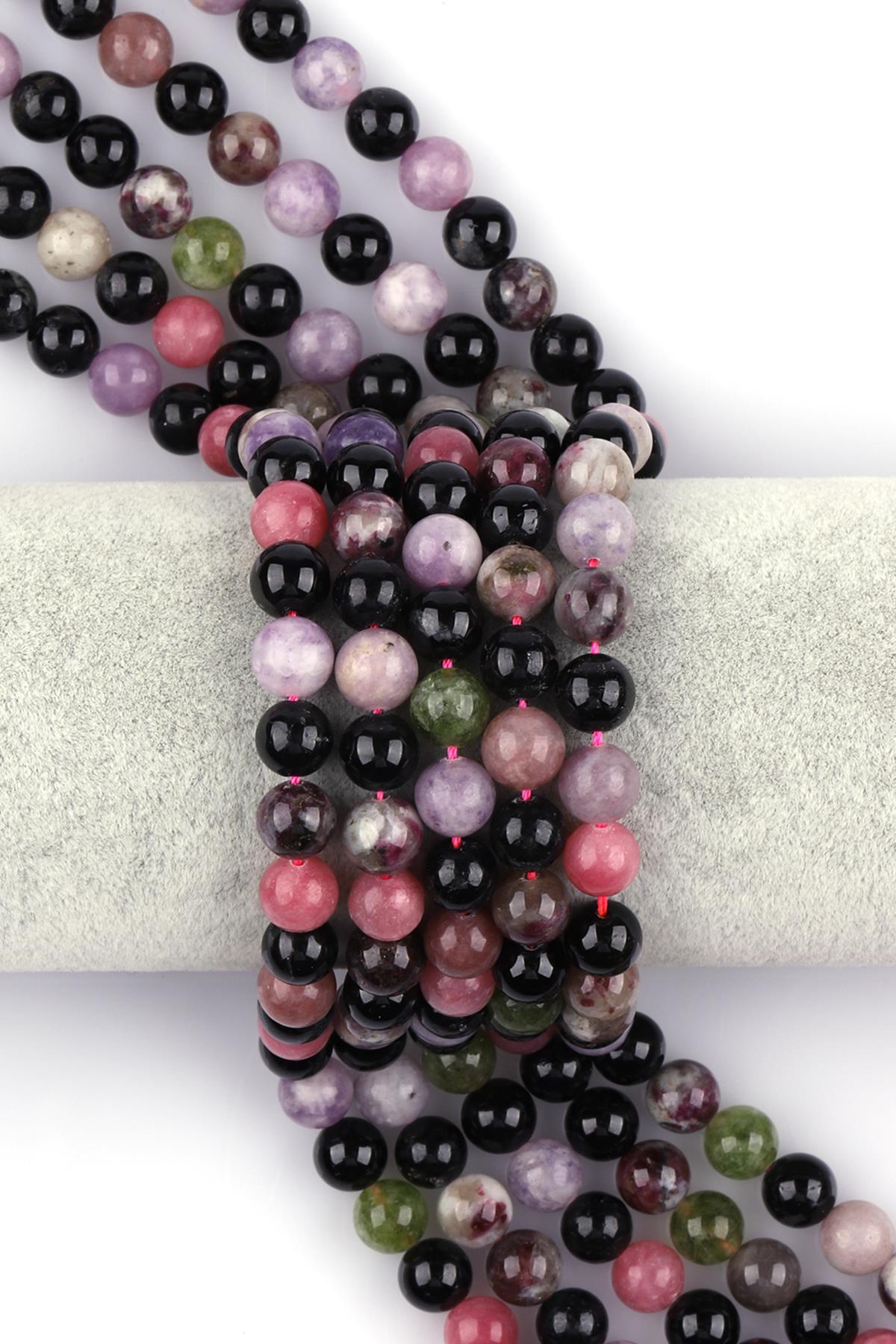 Turmalin Doğal Taş Dizi 8 mm Küre Kesim