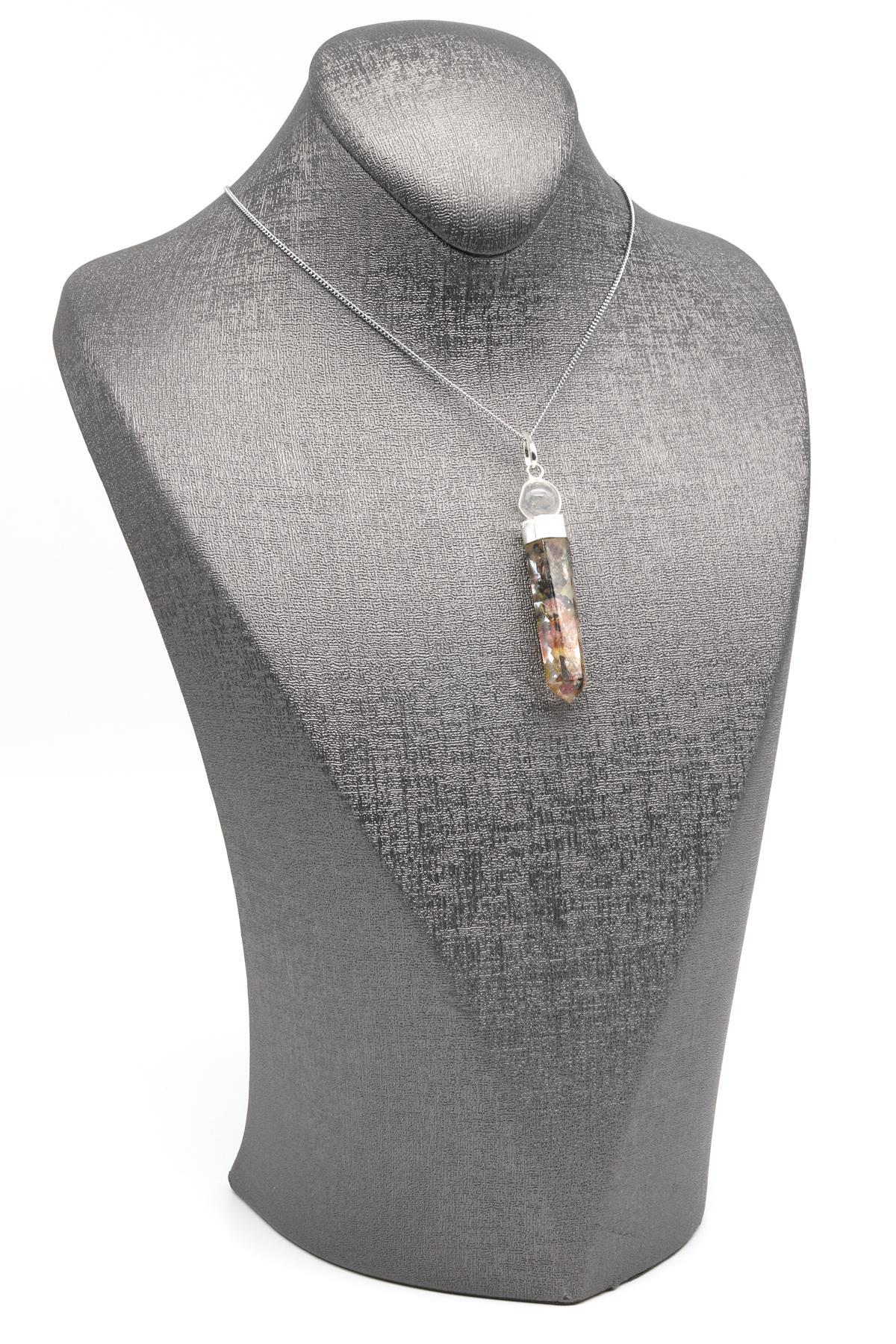 Turmalin Doğal Taş Orgonit Kolye