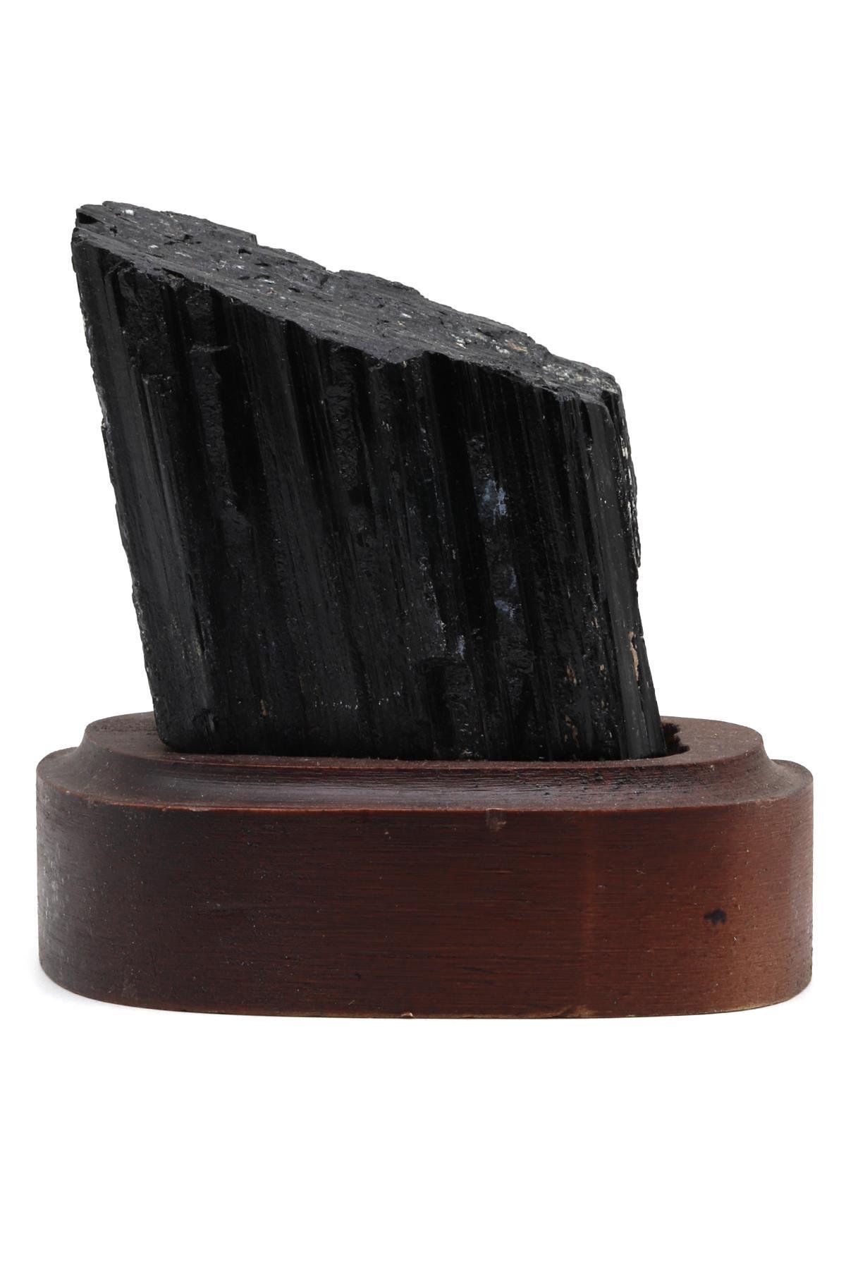 Turmalin Doğal Taş Standlı Ham Parça