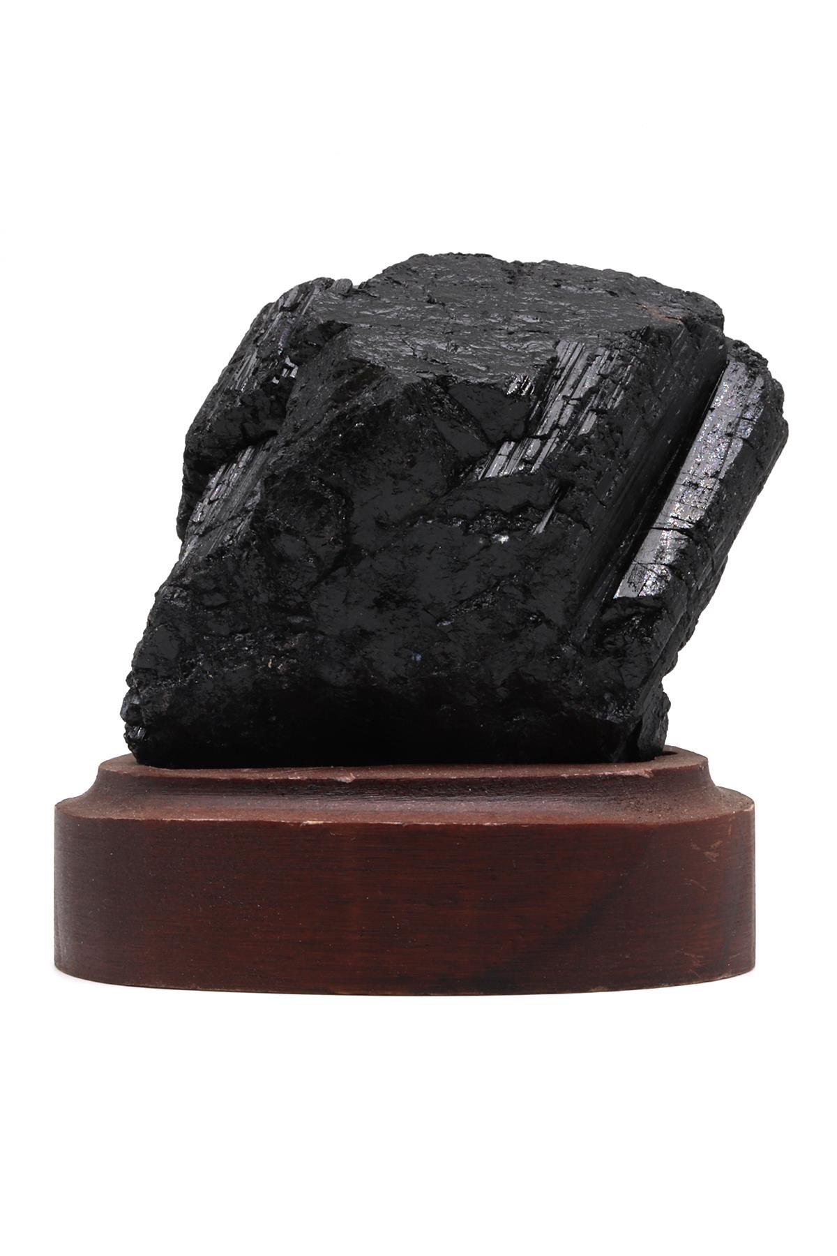 Turmalin Doğal Taş Standlı Ham Parça