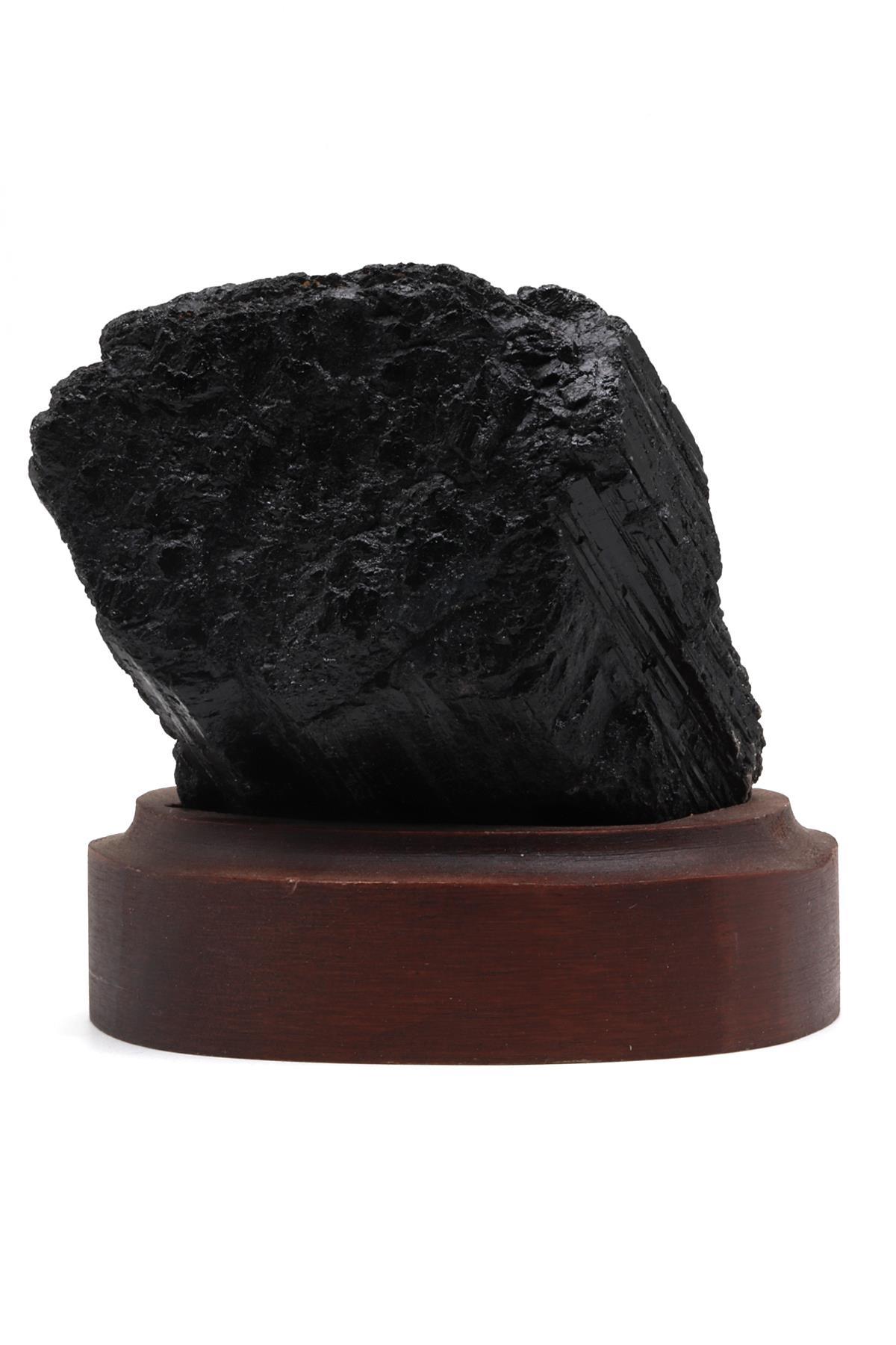 Turmalin Doğal Taş Standlı Ham Parça