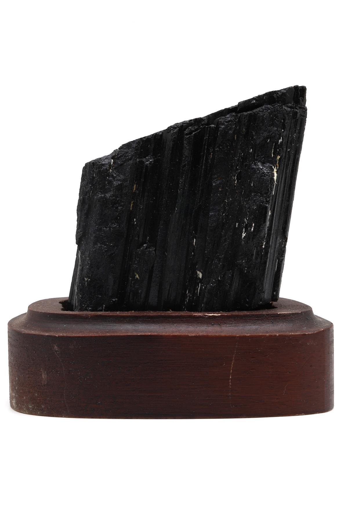 Turmalin Doğal Taş Standlı Ham Parça