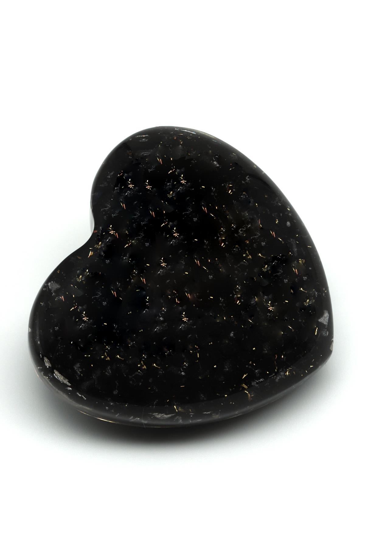 Turmalin Taşından Orgonit Kalp